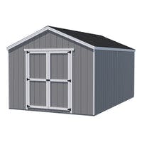 10x16 gray value gable shed on a white background