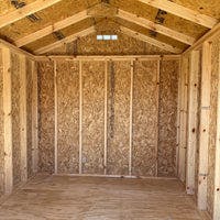 8x10 Classic Gable Shed interior