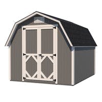 8x10 classic gambrel barn with 4 foot sidewalls