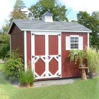 8x10 classic workshop shed with cupola lifestyle