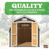 quality pre-assembled double doors with 2x4 framing