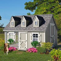 8x10 Cape Cod Cozy Kennel with dog