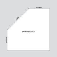 10x10 Colonial Five Corner Shed wall layout