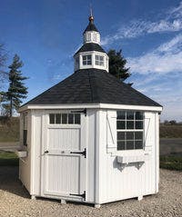 Garden Shed Greenhouse front view with cupola