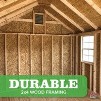 durable 2x4 wood framing interior