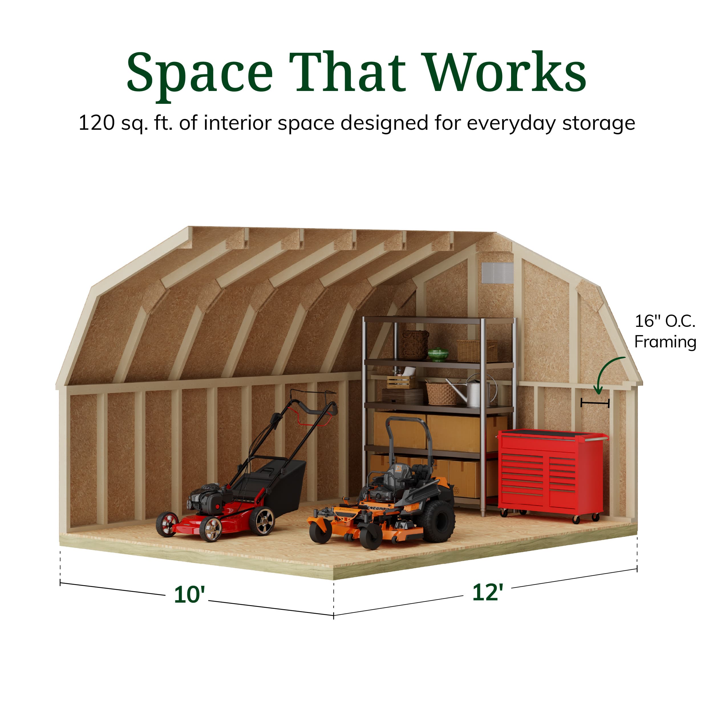 Classic Gambrel 4' Barn Shed