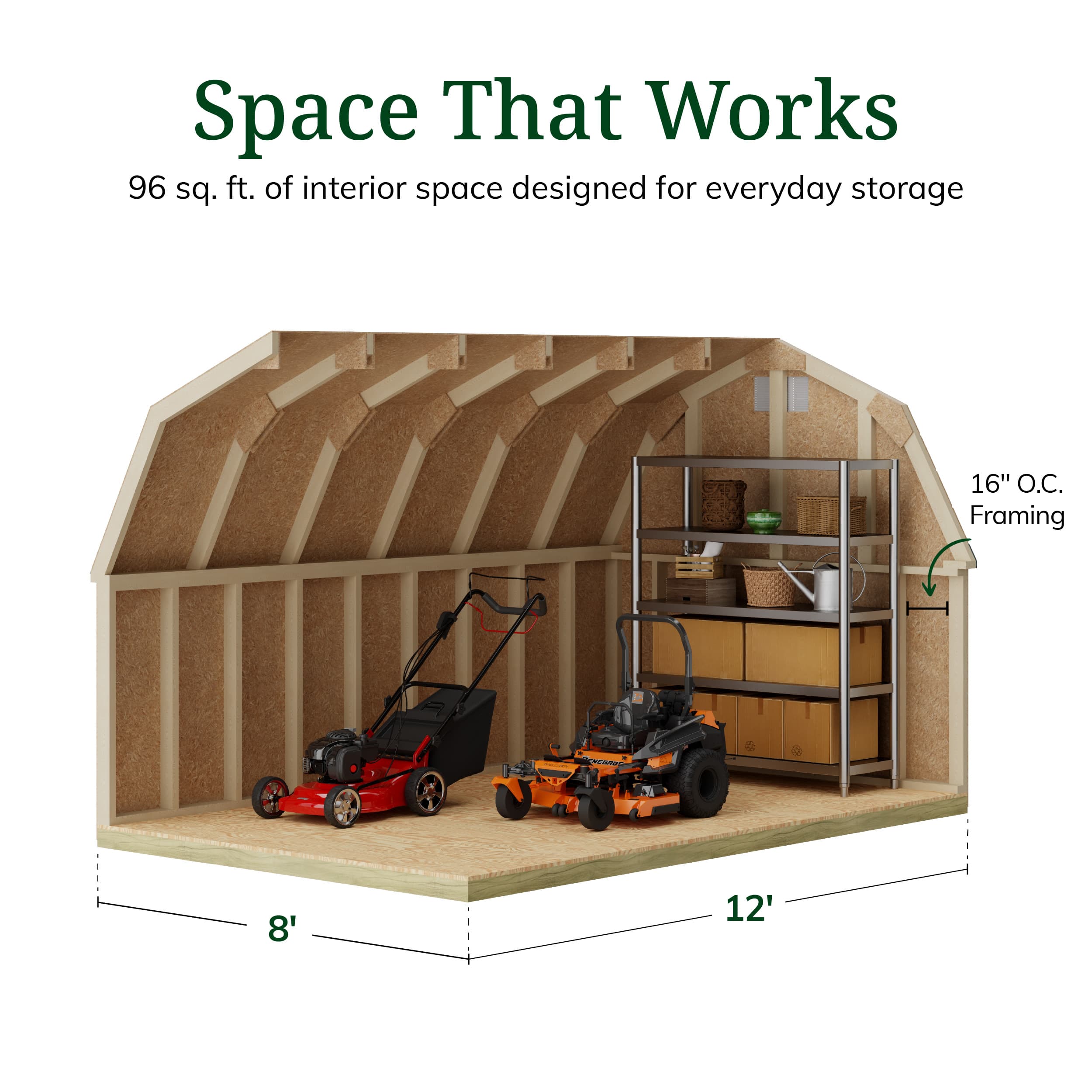 Classic Gambrel 4' Barn Shed