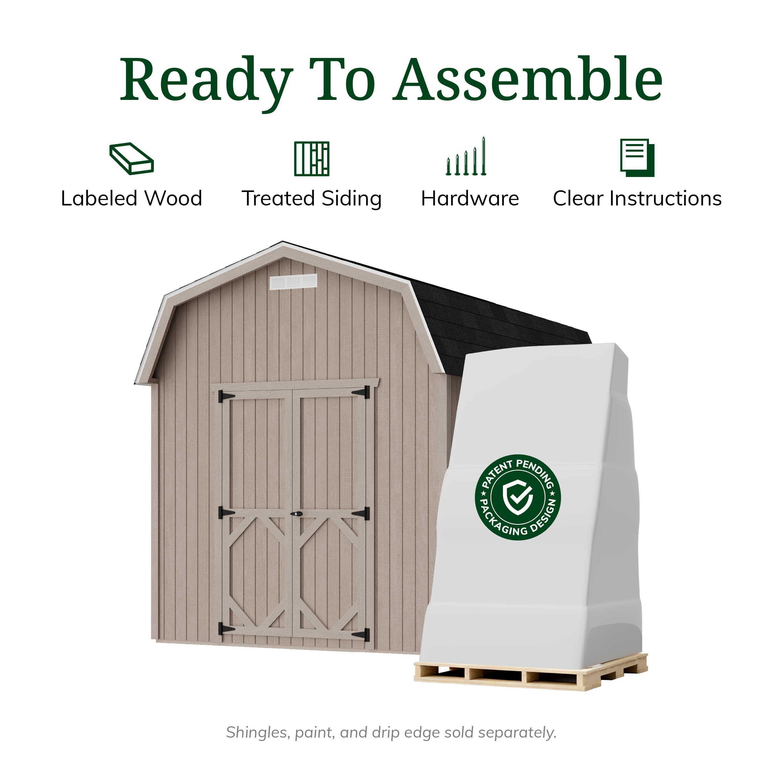 Classic Gambrel 6' Barn Shed