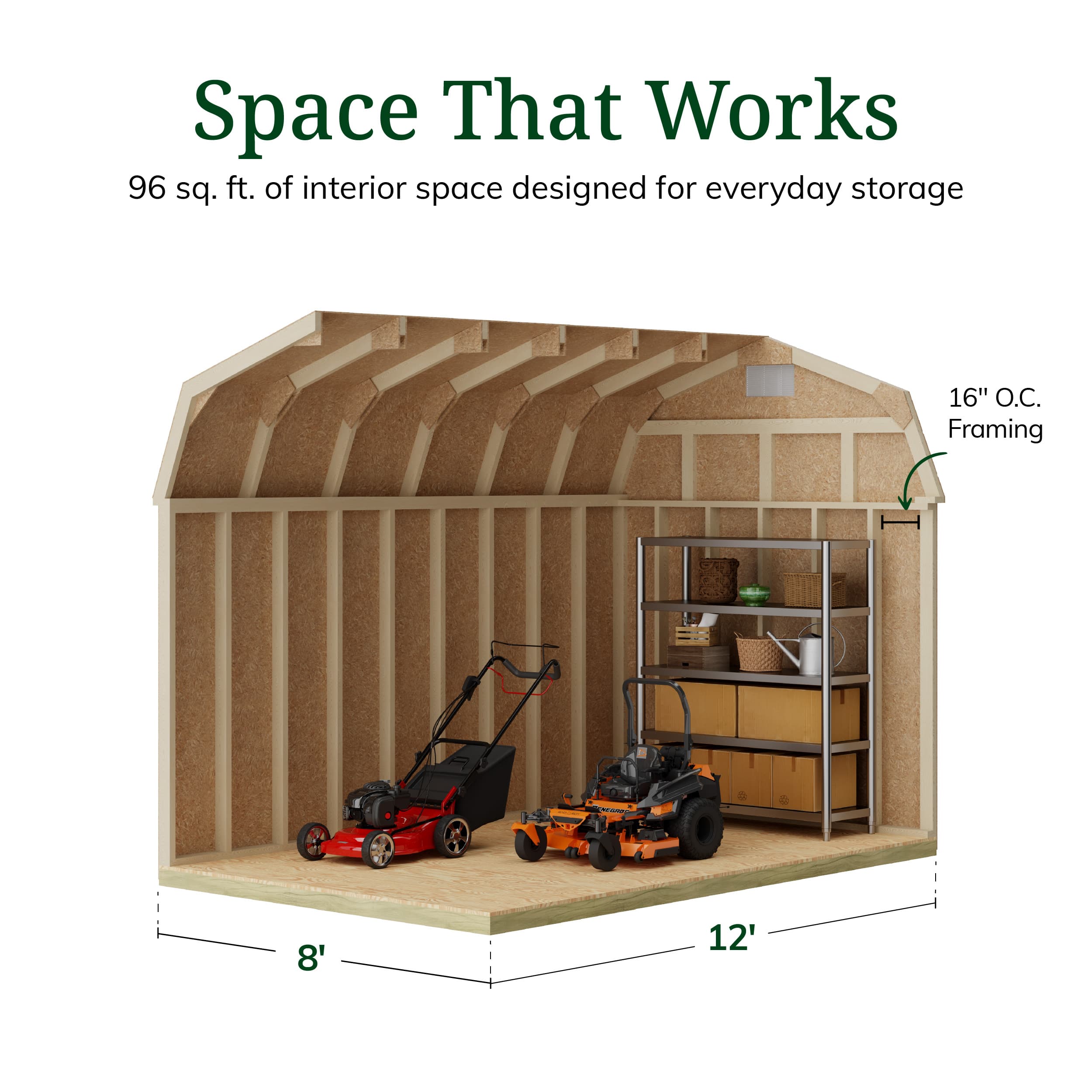 Classic Gambrel 6' Barn Shed
