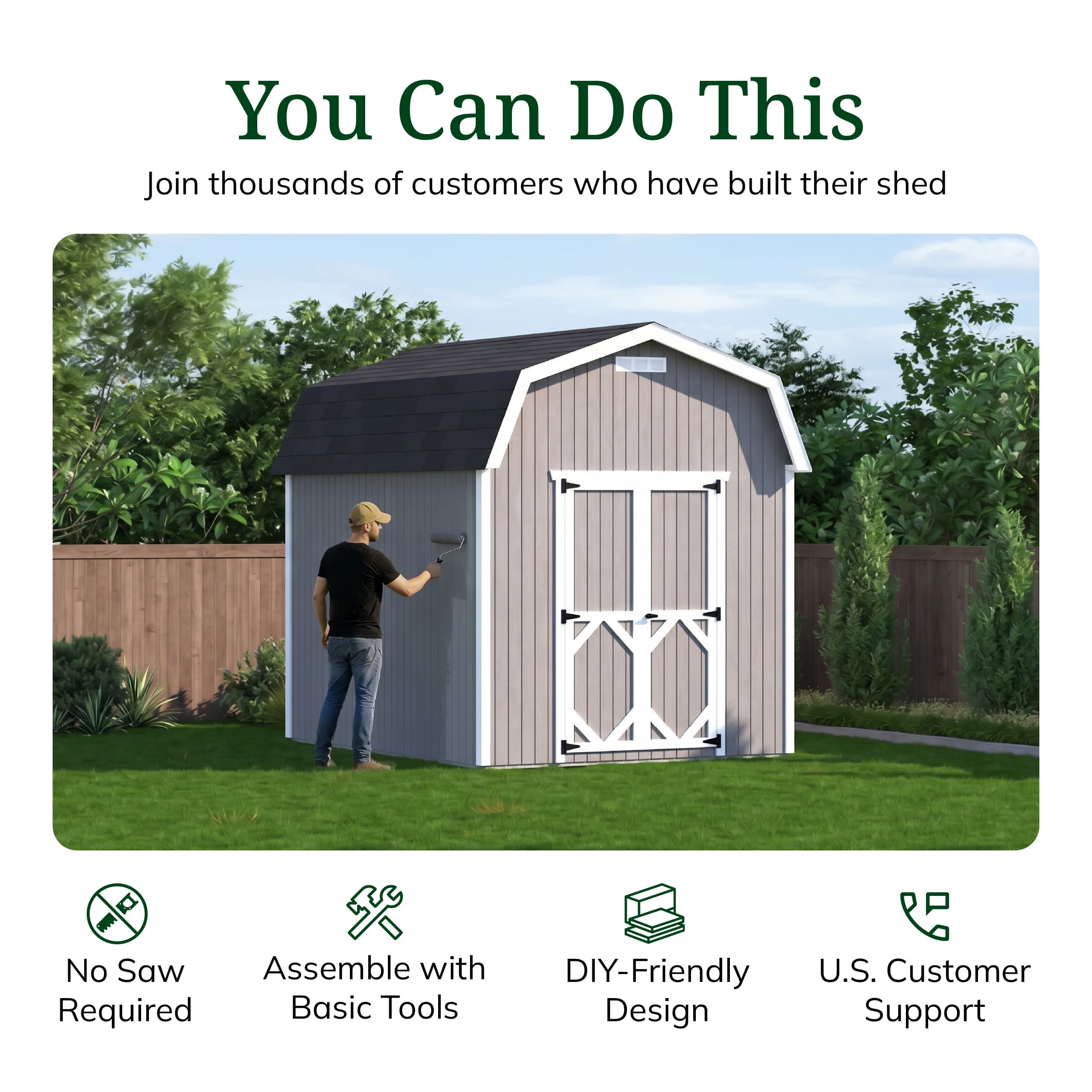 Classic Gambrel 6' Barn Shed