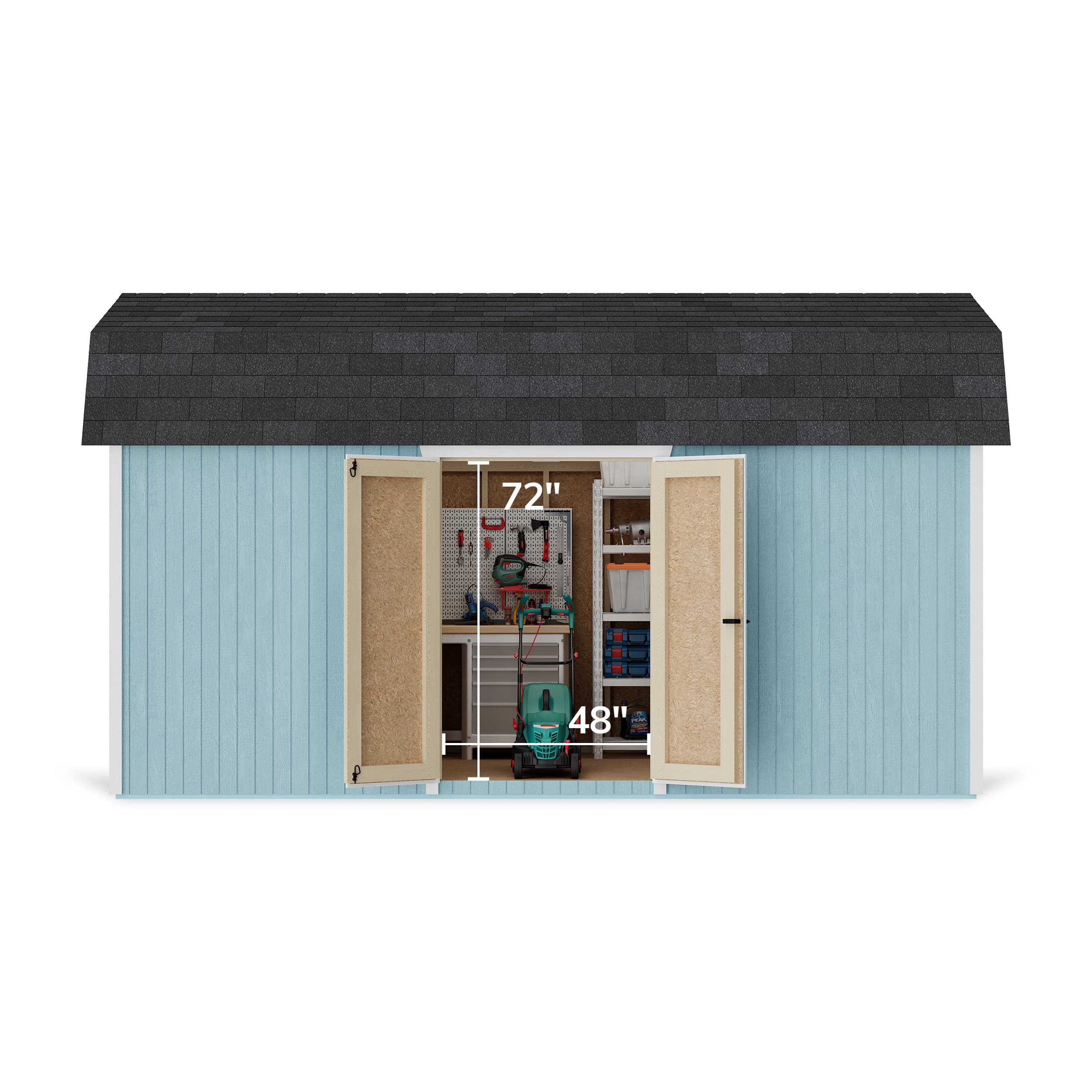 Classic Gambrel 6' Barn Shed with Side Entry