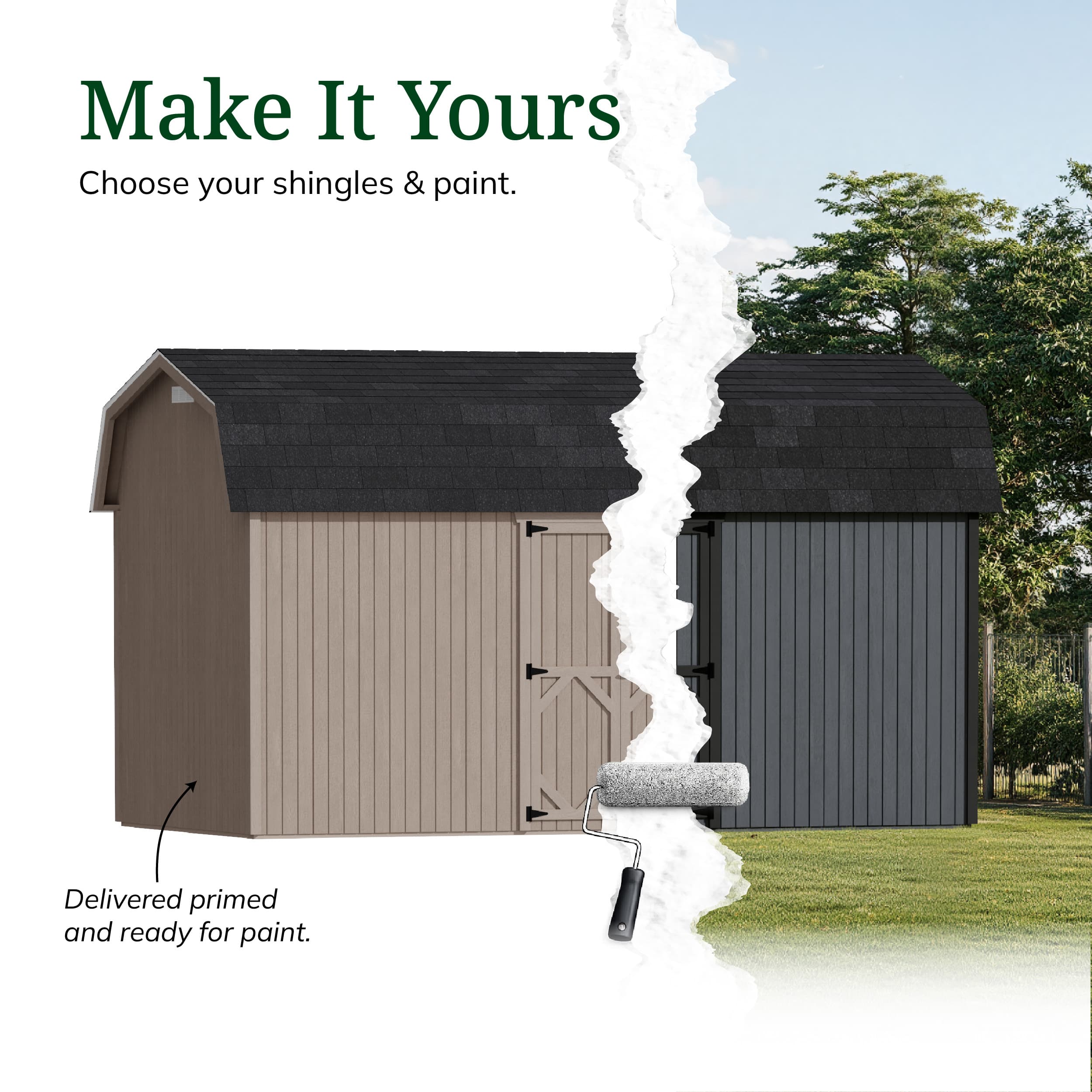 Classic Gambrel 6' Barn Shed with Side Entry