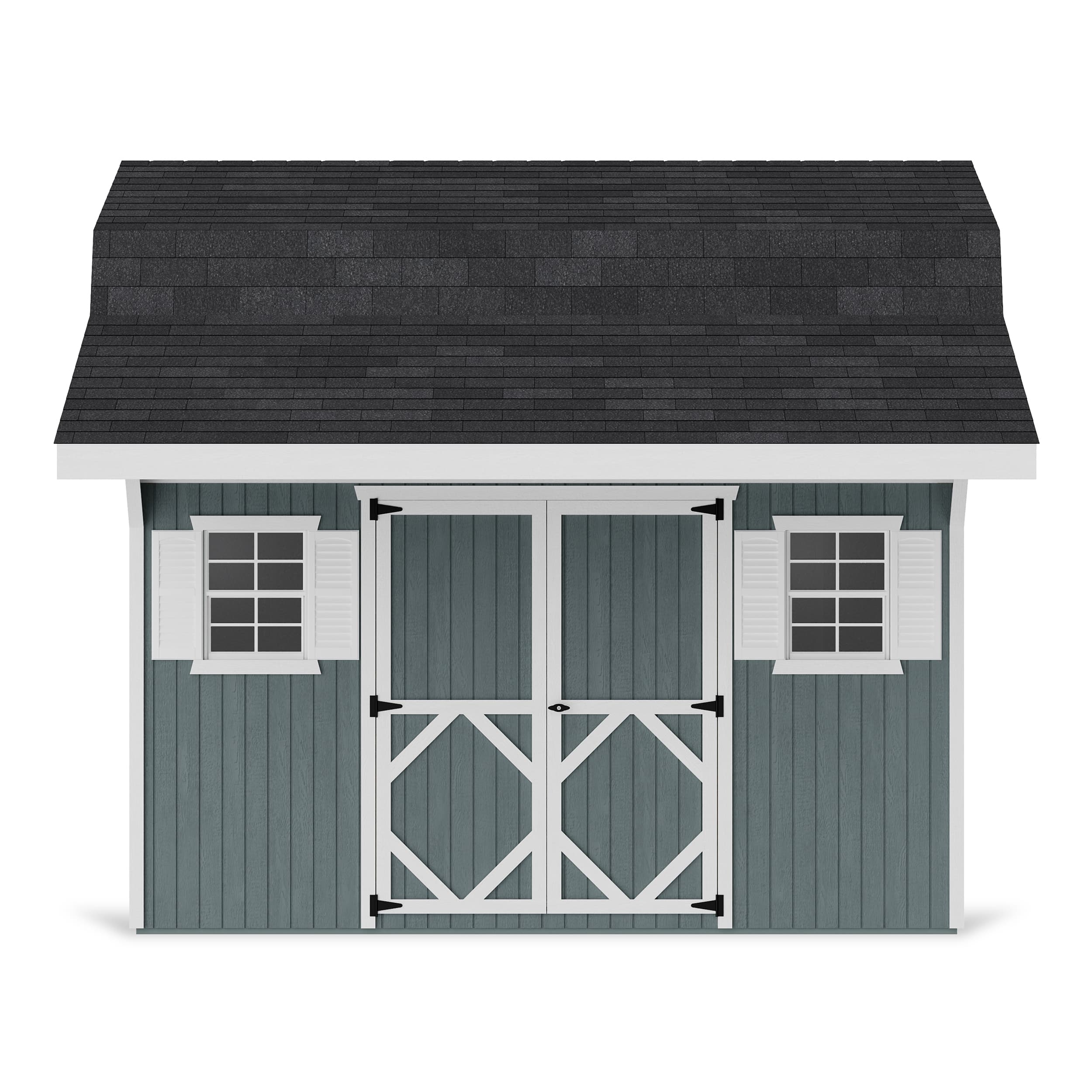 Classic Gambrel Barn Shed with Overhang