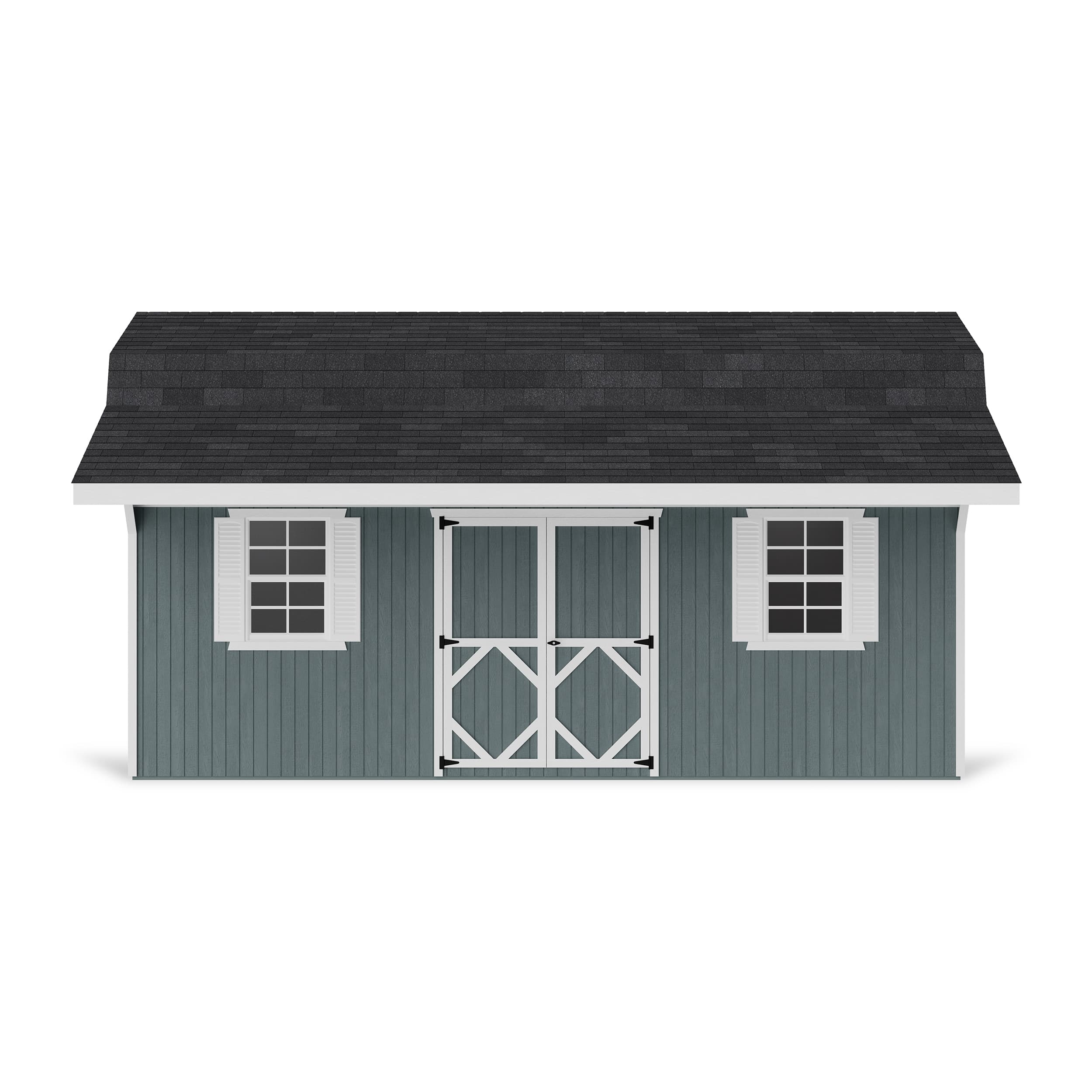 Classic Gambrel Barn Shed with Overhang