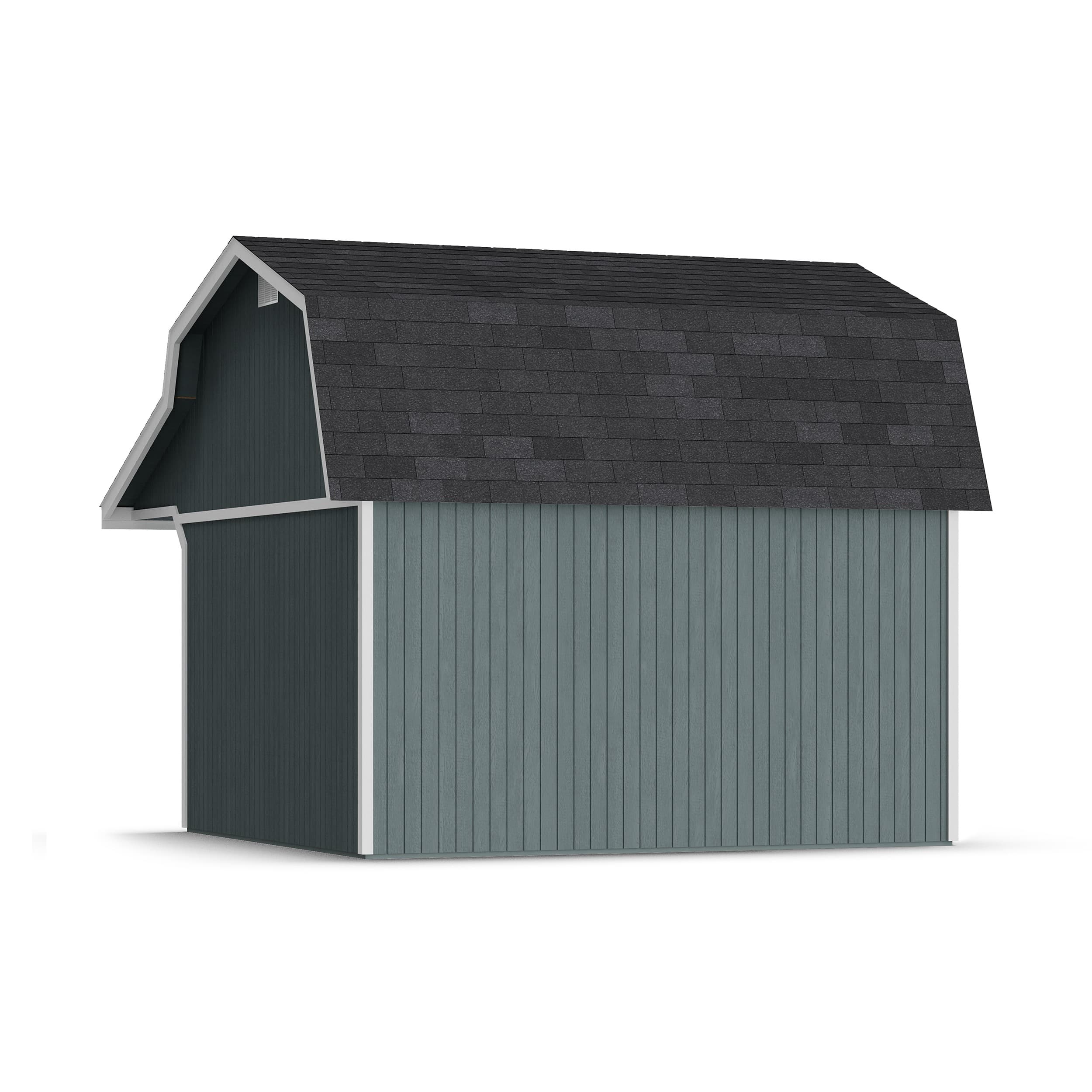Classic Gambrel Barn Shed with Overhang