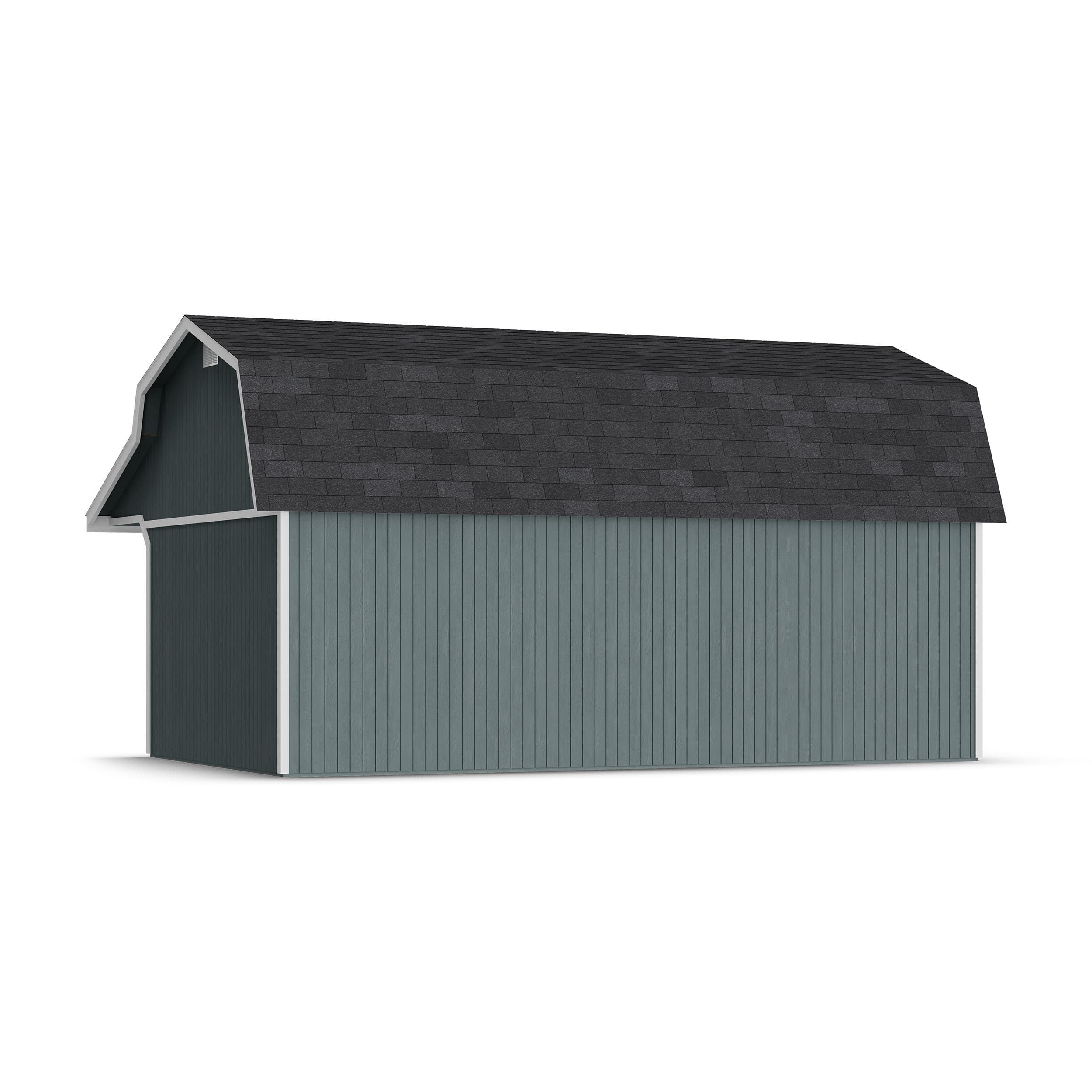 Classic Gambrel Barn Shed with Overhang