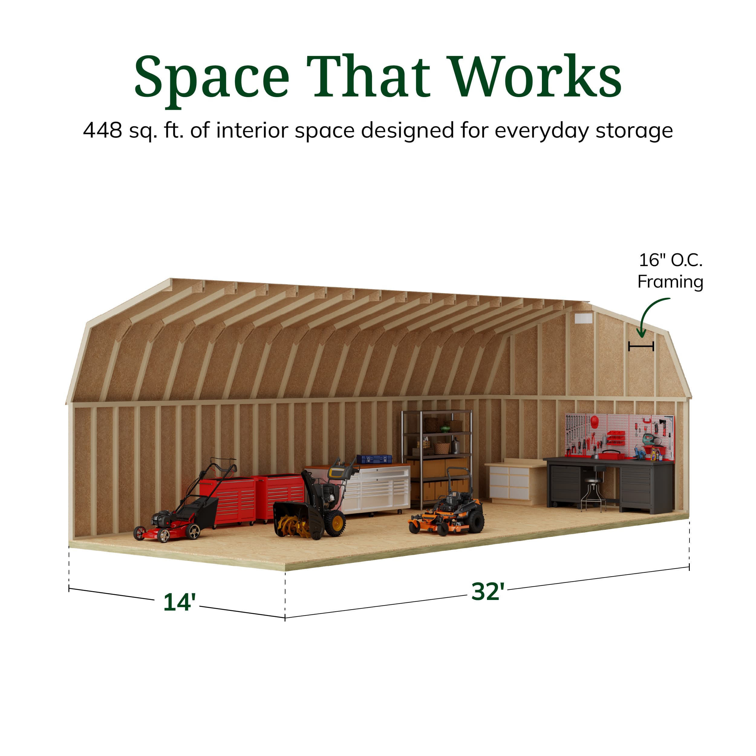 Classic Gambrel Large Barn Shed