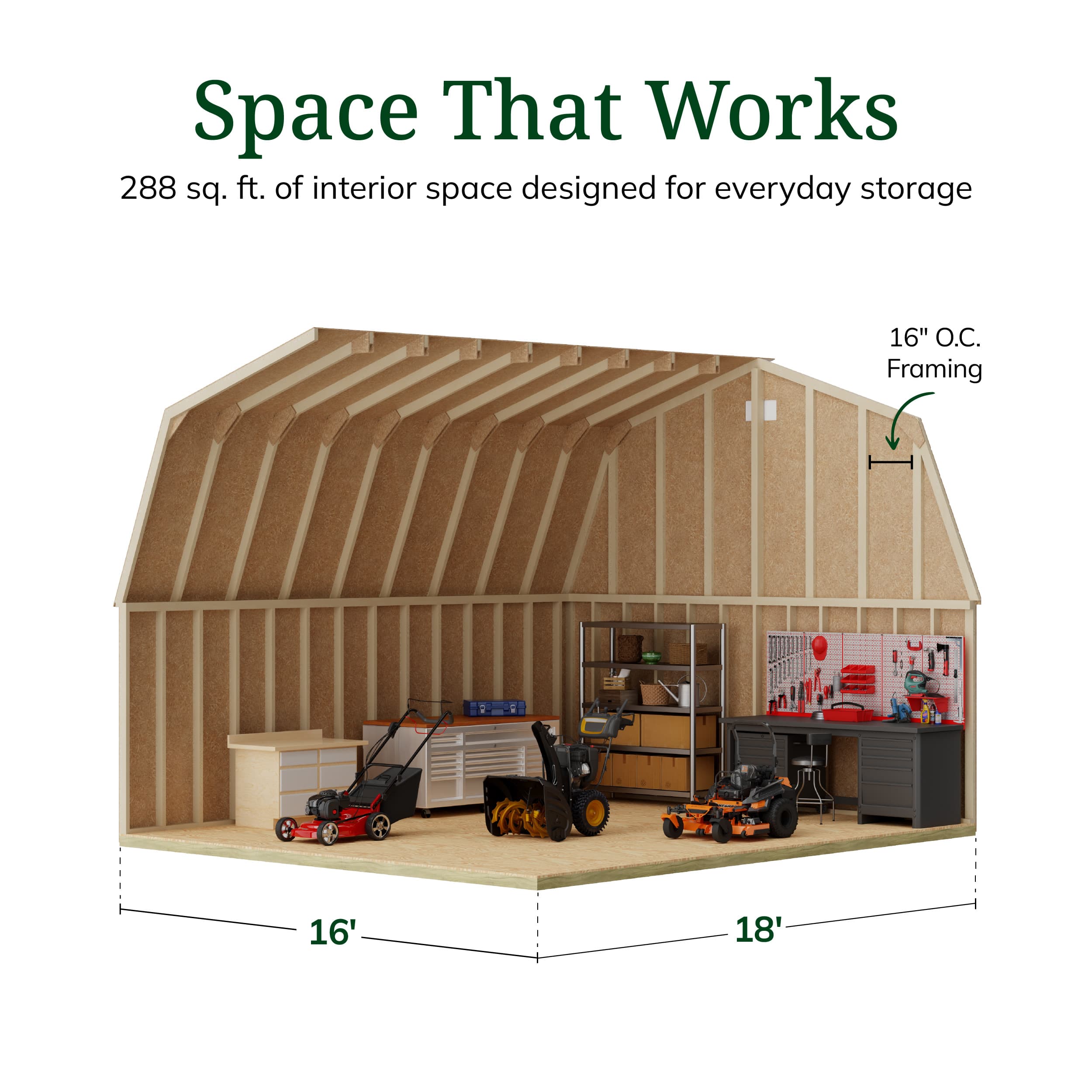 Classic Gambrel Large Barn Shed