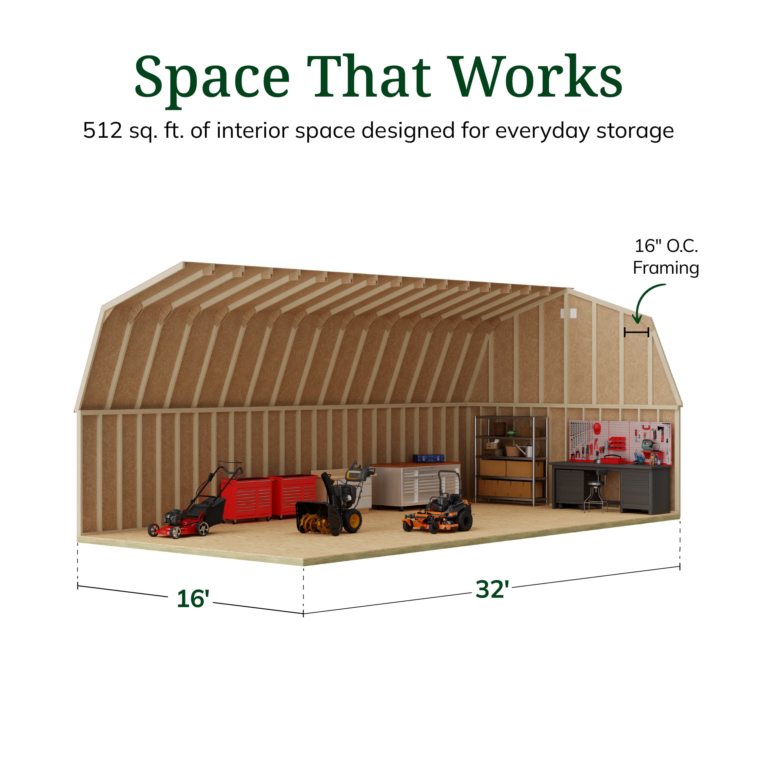 Classic Gambrel Large Barn Shed