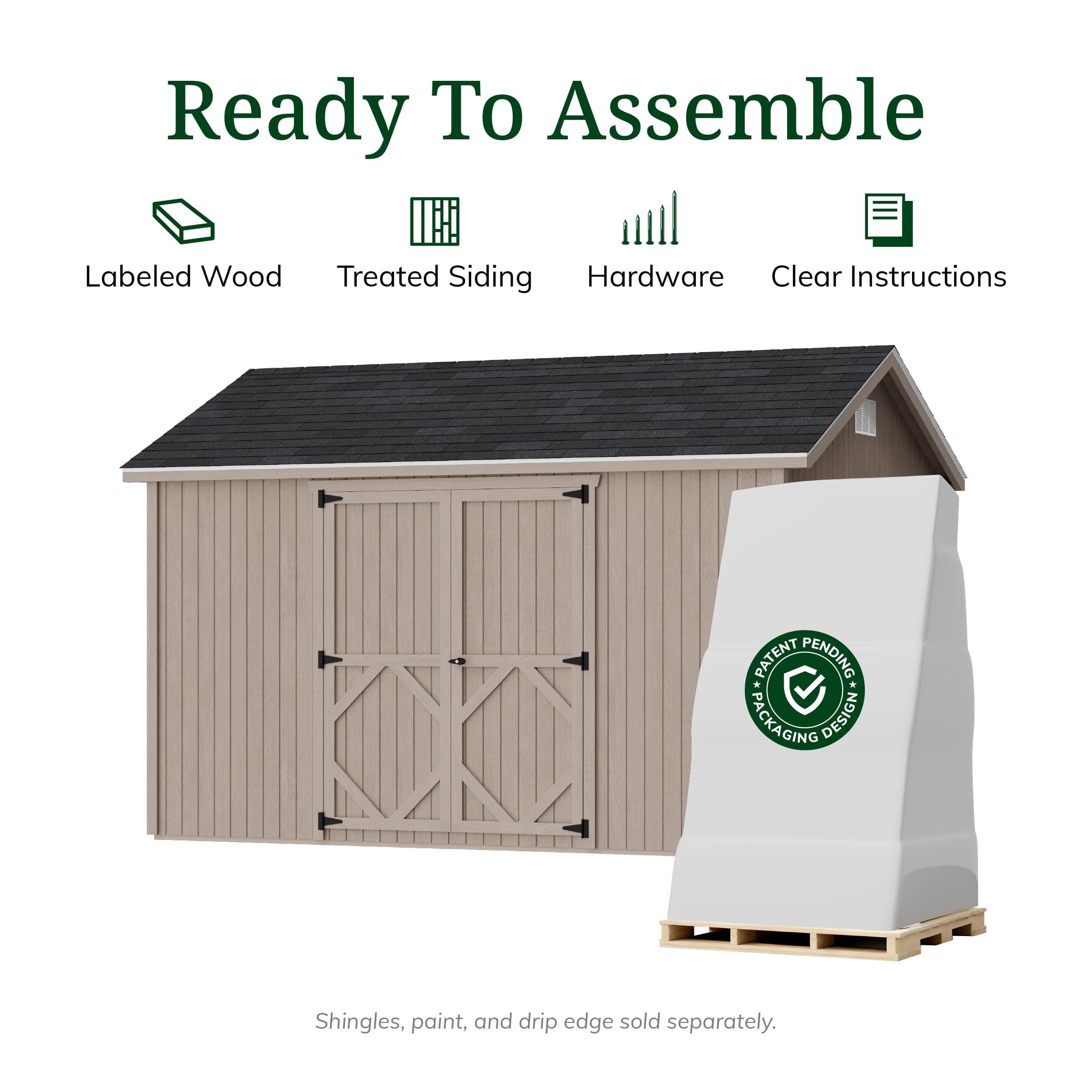 Classic Gable Shed with Side Entry