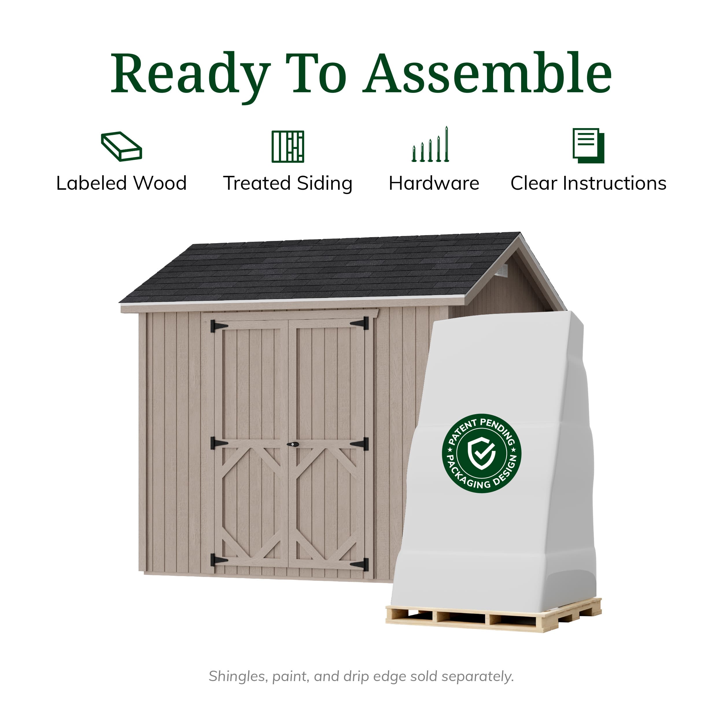 Classic Gable Shed with Side Entry