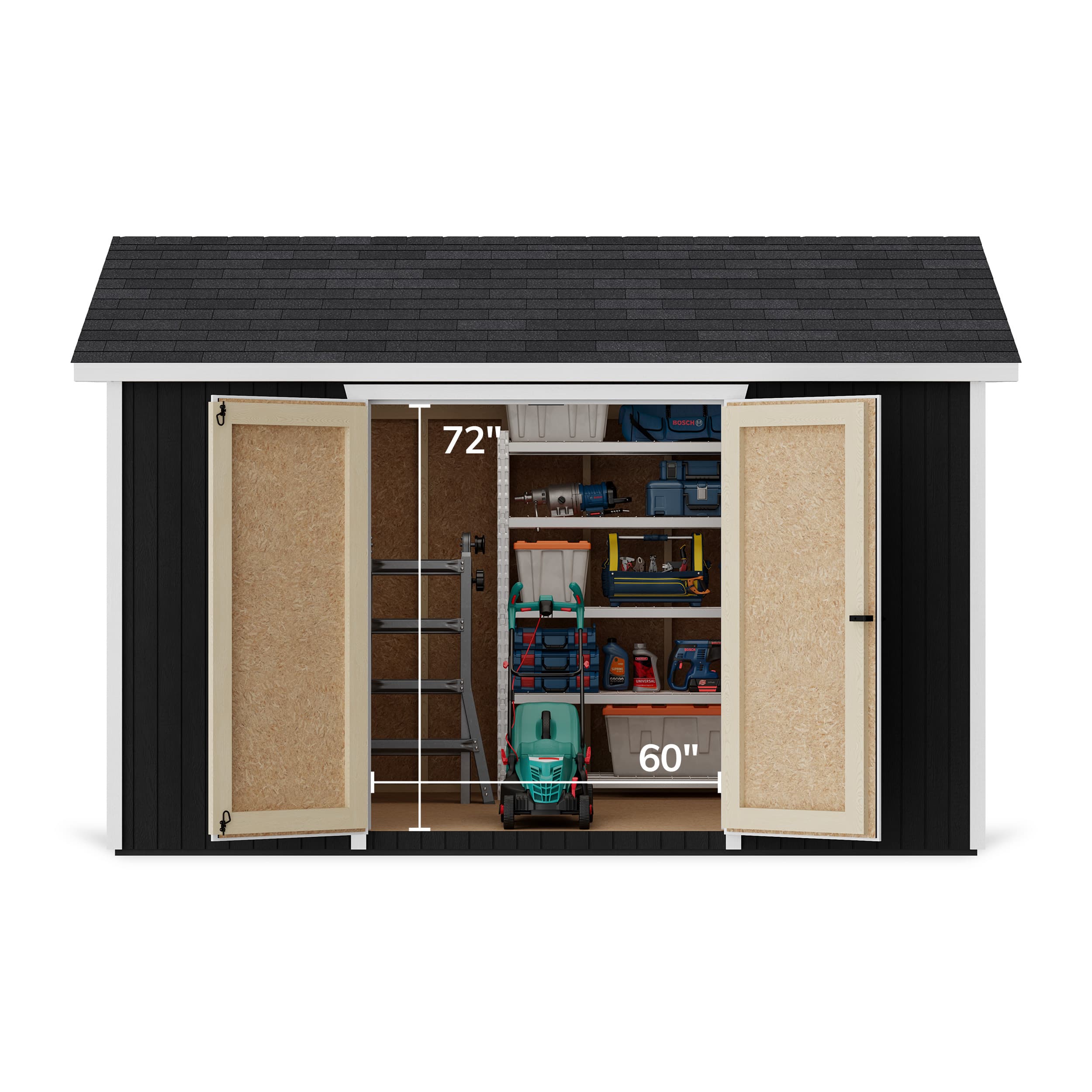 Classic Gable Shed with Side Entry