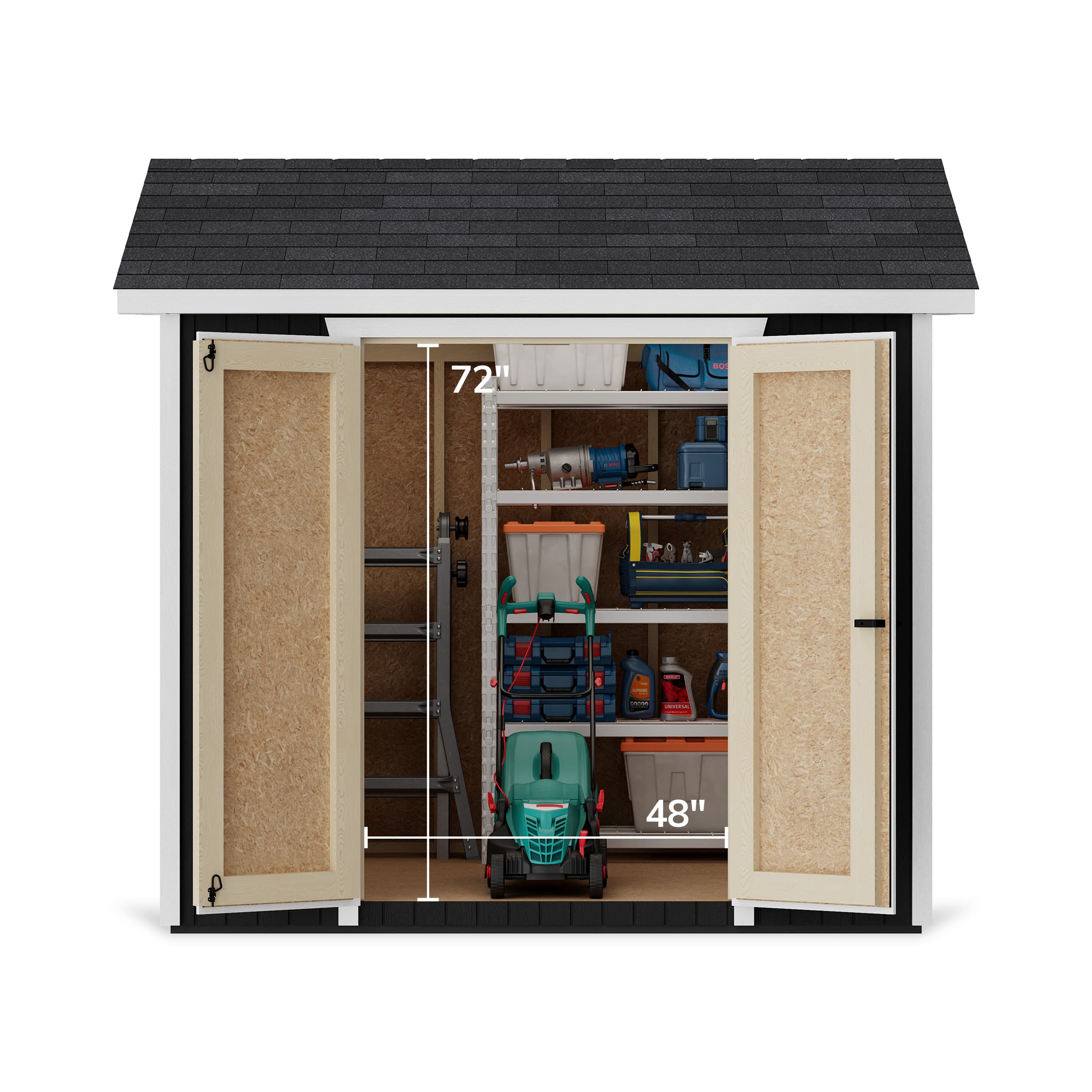 Classic Gable Shed with Side Entry