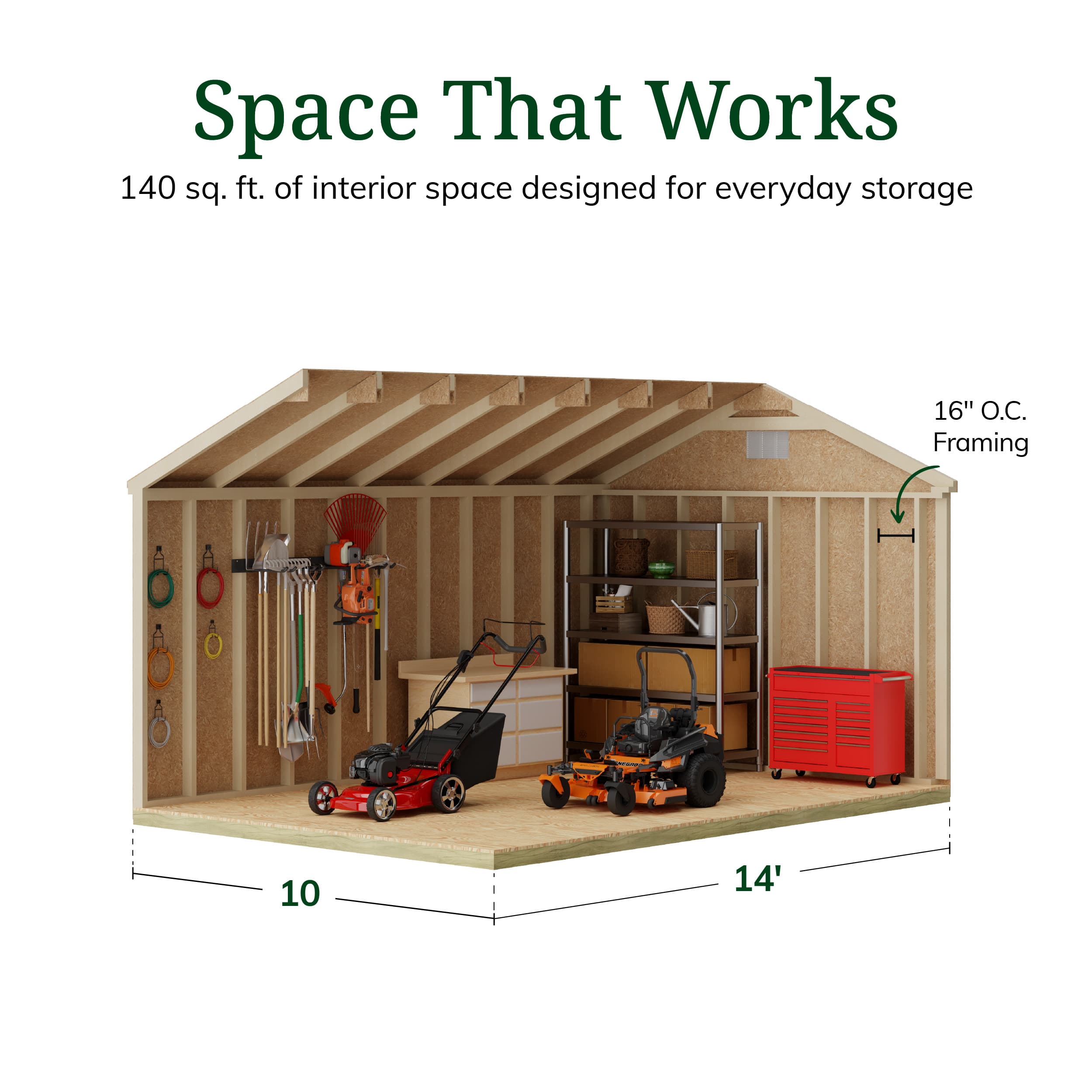 Classic Gable Shed with Side Entry