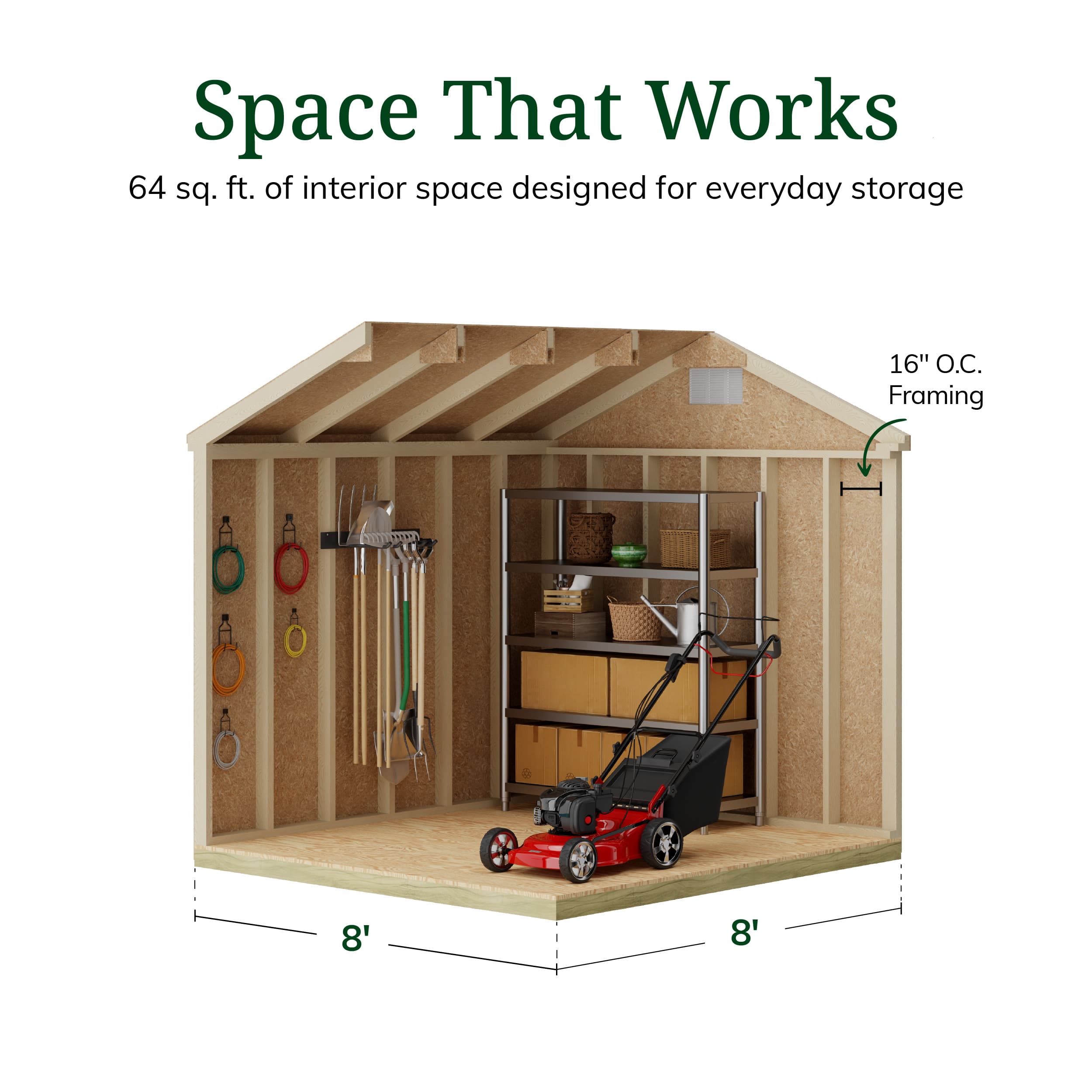Classic Gable Shed with Side Entry
