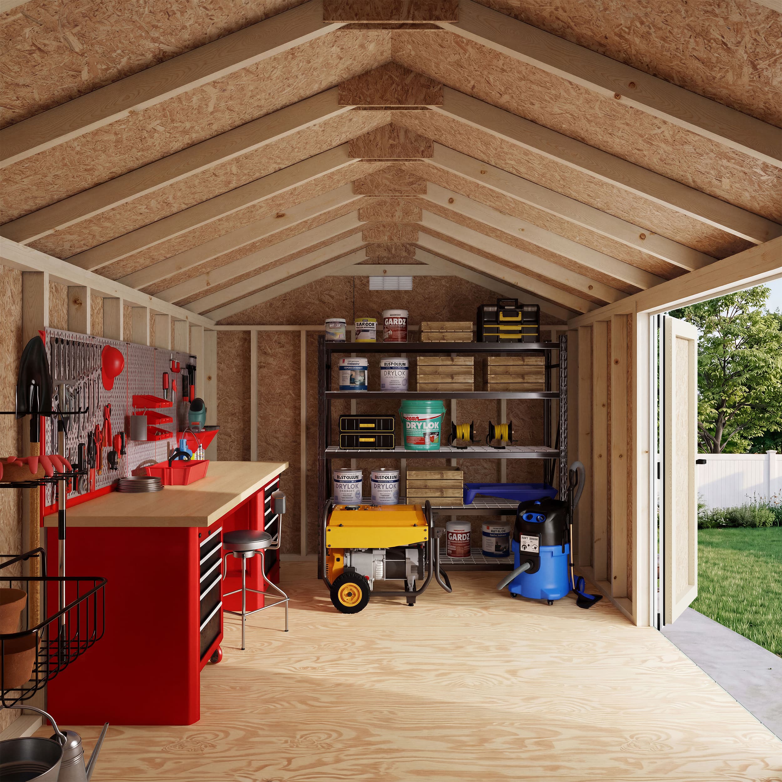 Classic Gable Shed with Side Entry