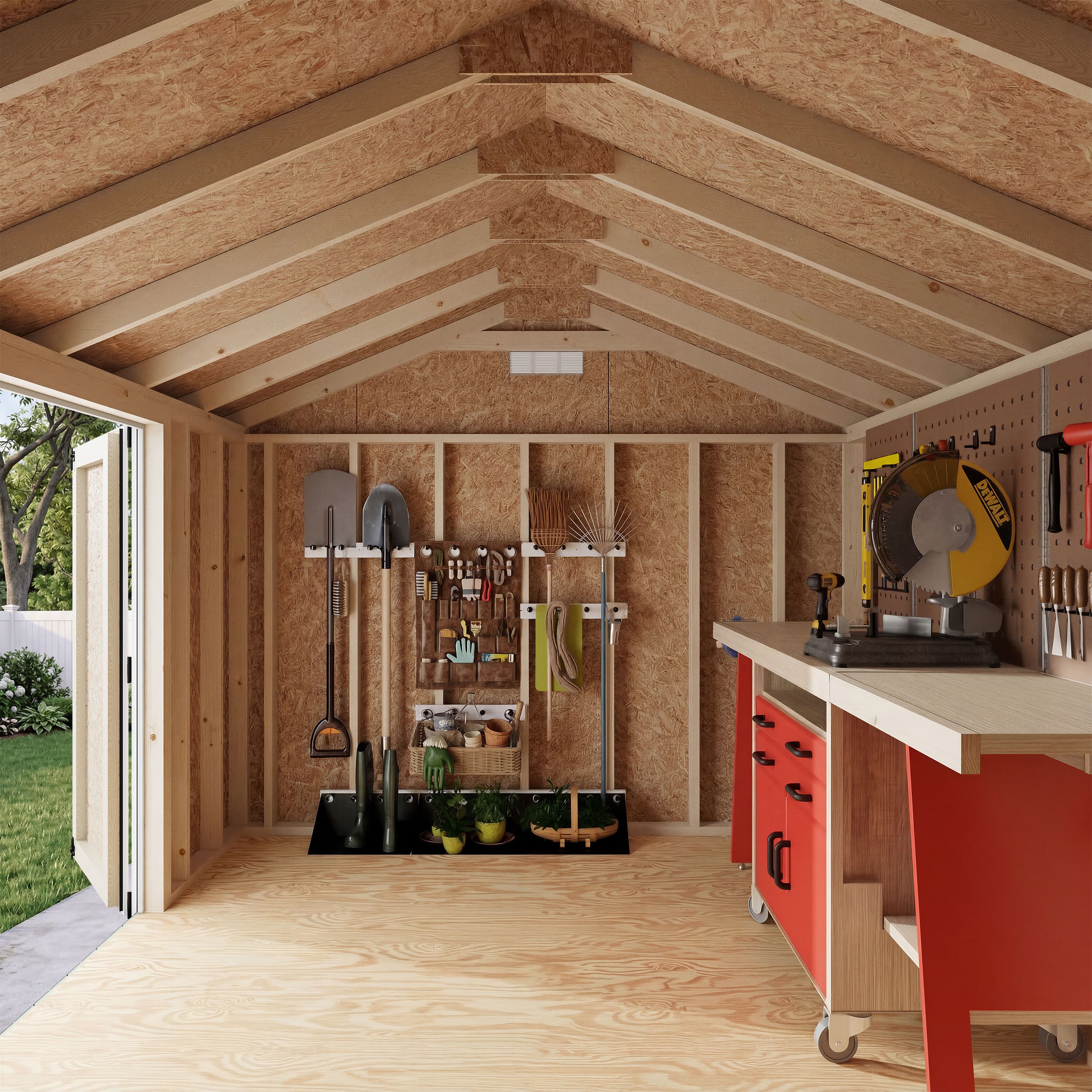 Classic Gable Shed with Side Entry