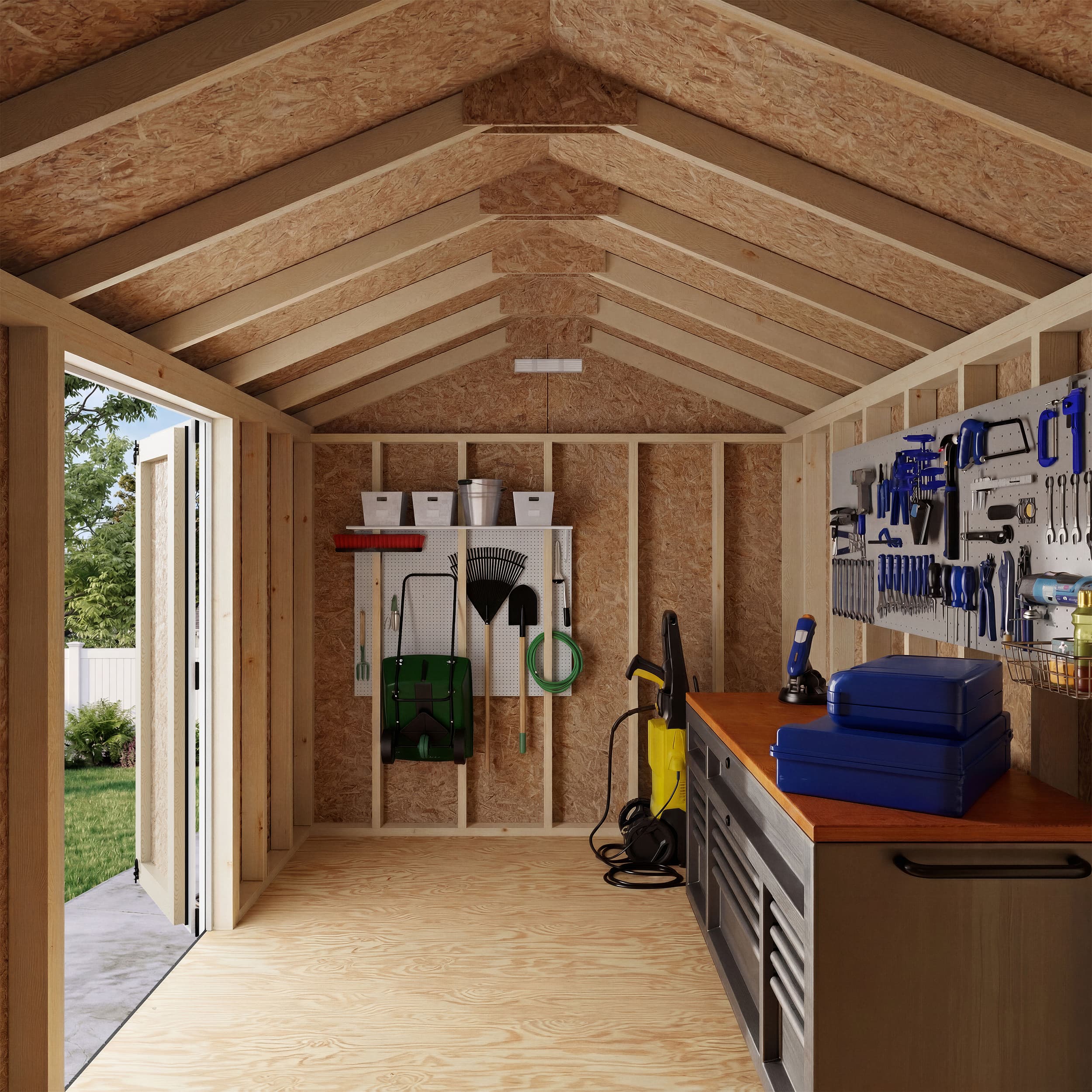 Classic Gable Shed with Side Entry