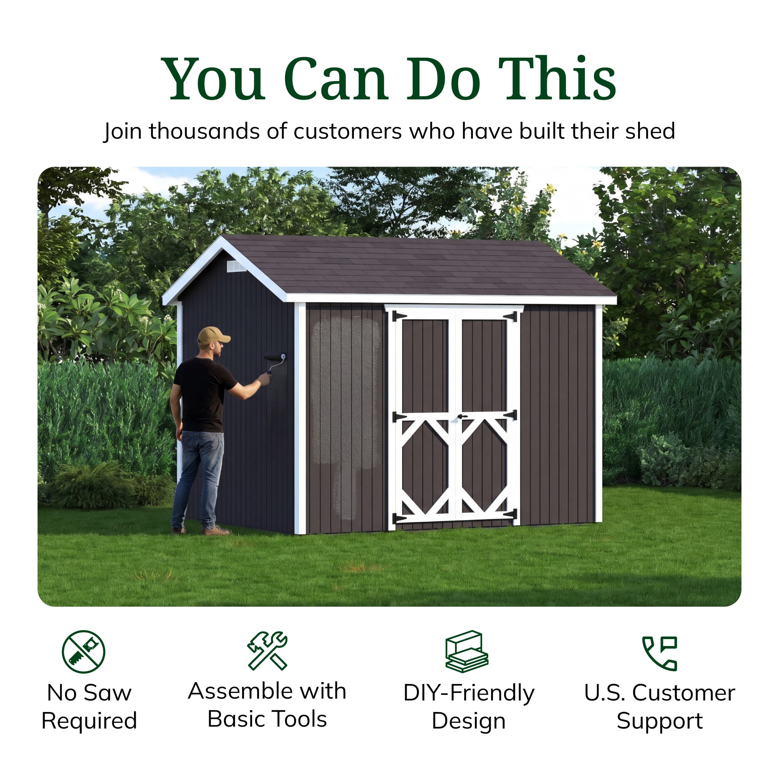 Classic Gable Shed with Side Entry