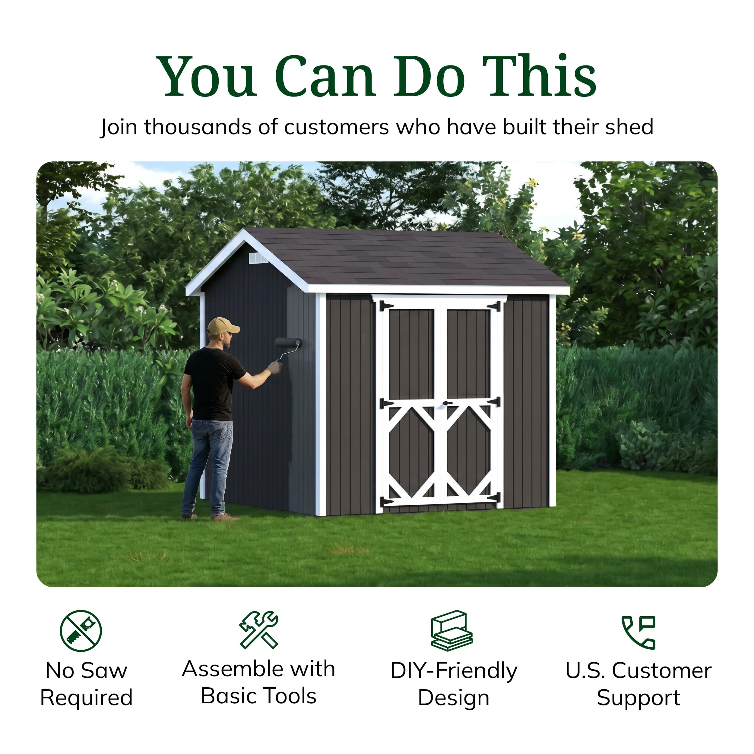 Classic Gable Shed with Side Entry