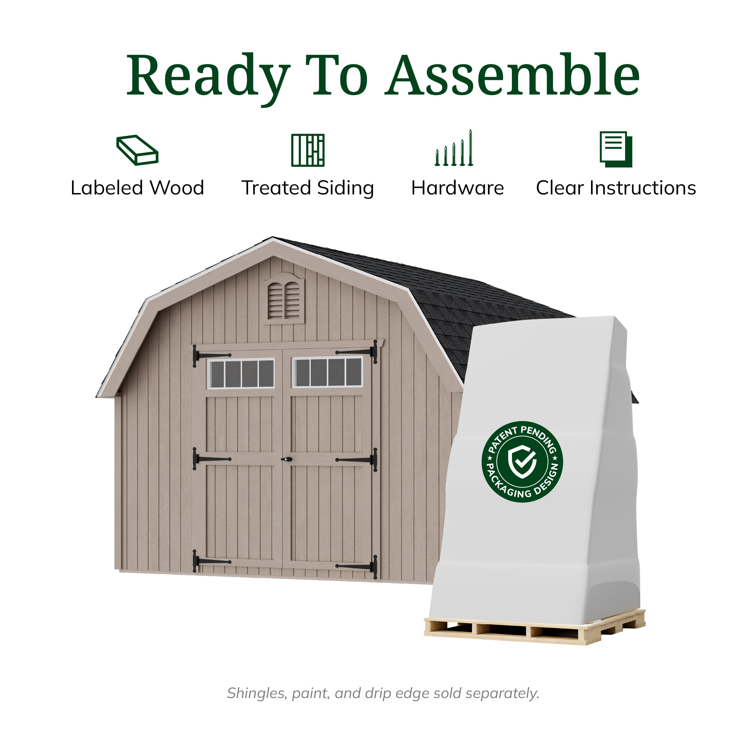 Colonial Greenfield Barn Shed