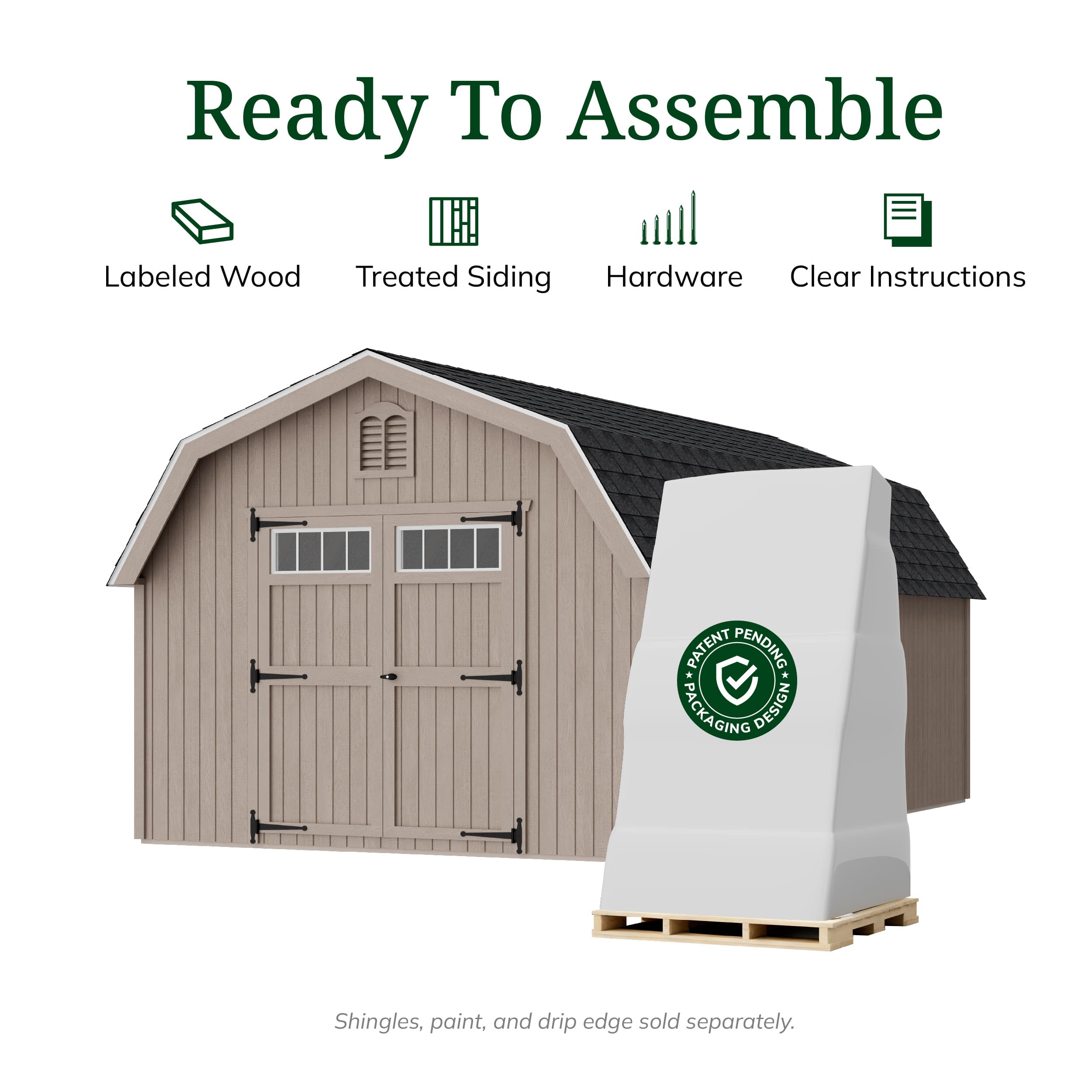 Colonial Greenfield Barn Shed