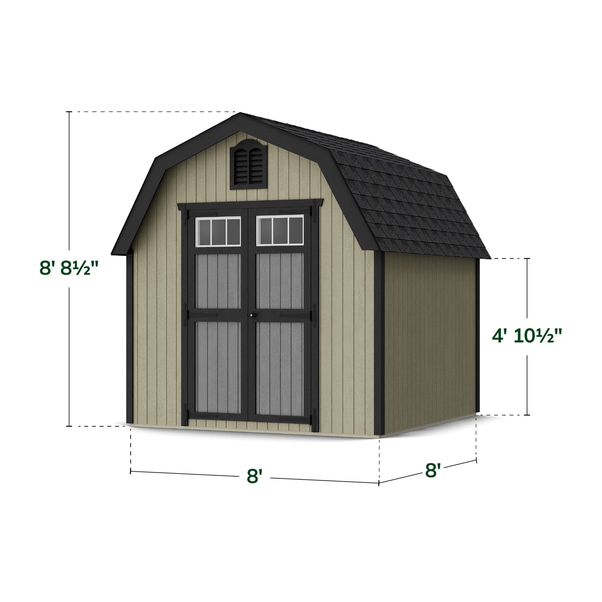 Colonial Greenfield Barn Shed dimensions