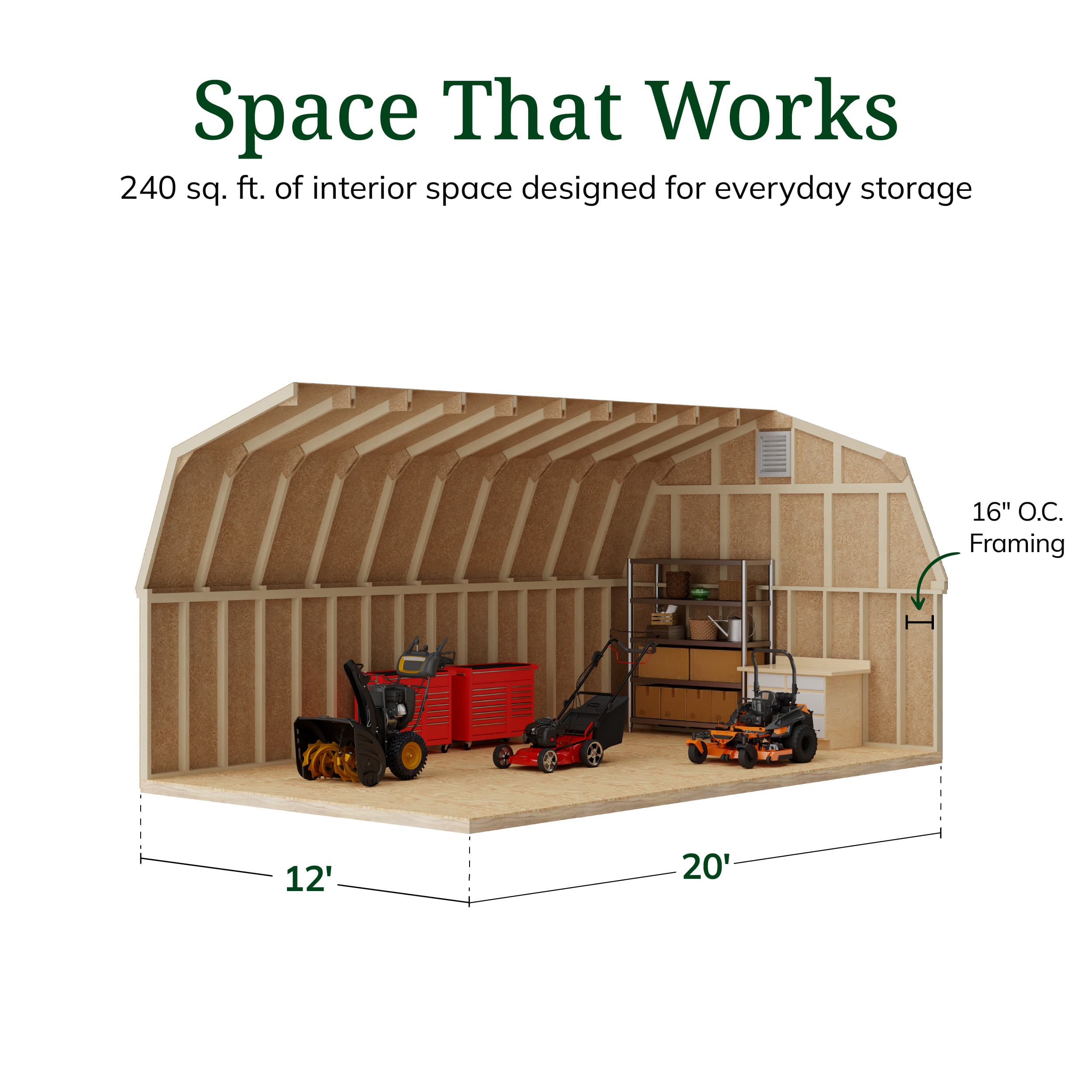 Colonial Greenfield Barn Shed