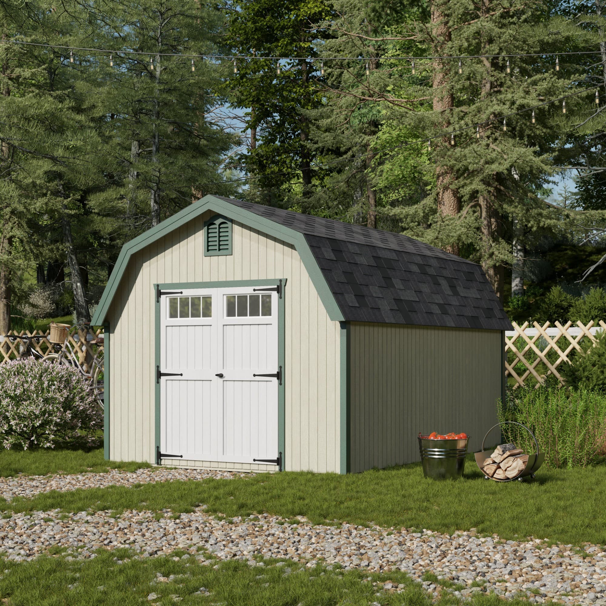 Colonial Greenfield Barn Shed