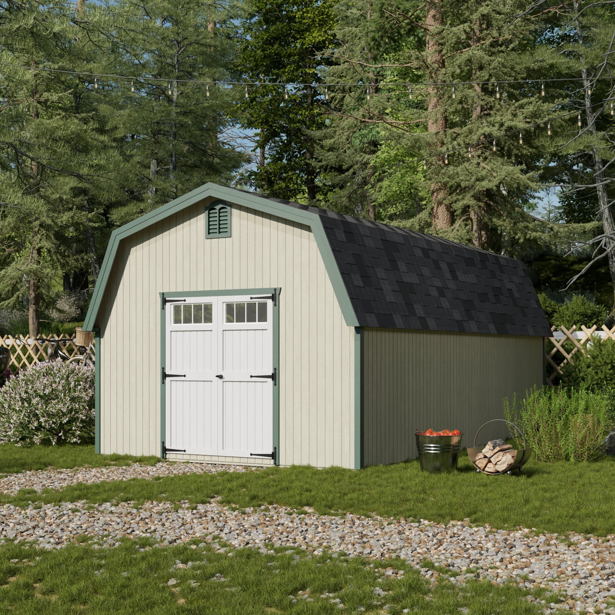 Colonial Greenfield Barn Shed