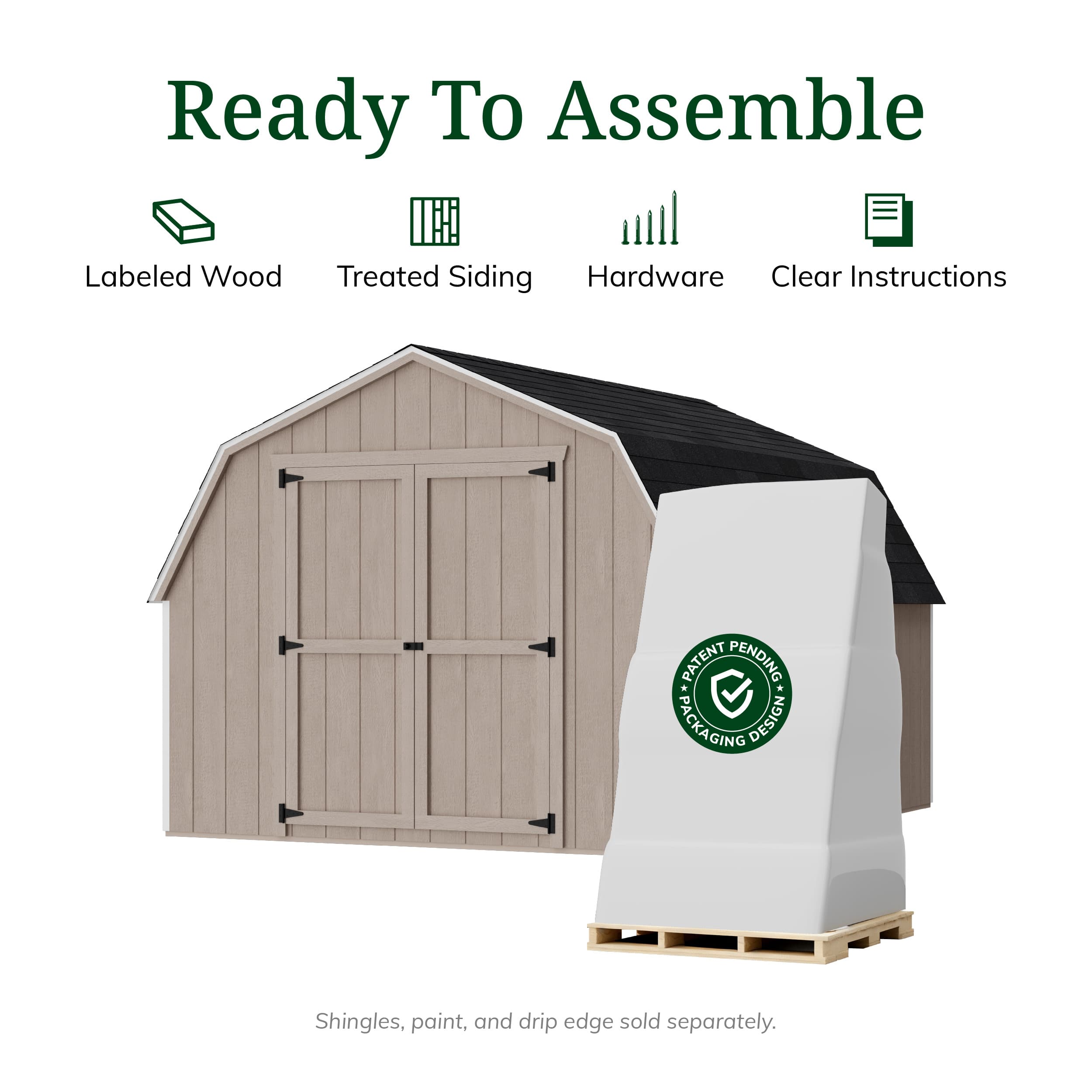 Value Gambrel 4' Barn Shed