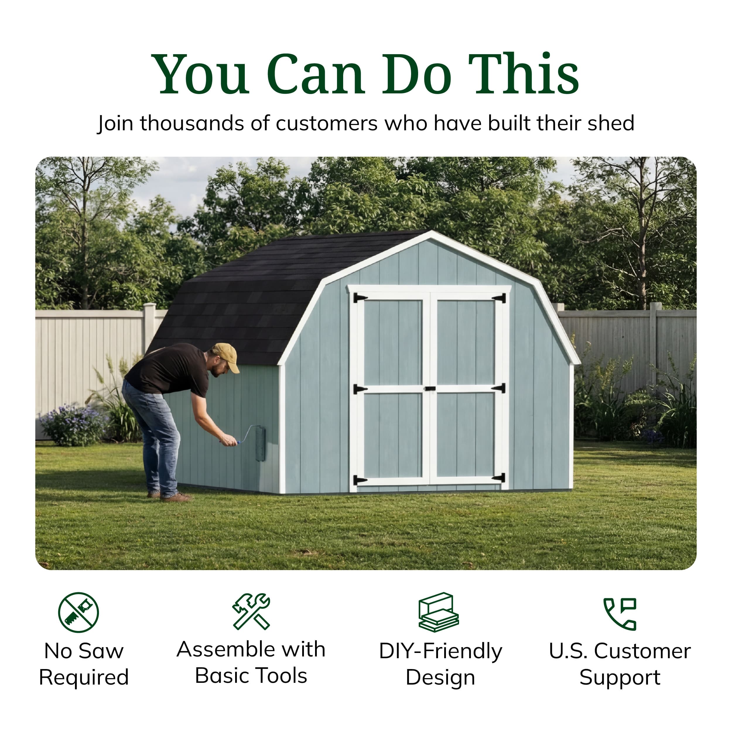 Value Gambrel 4' Barn Shed