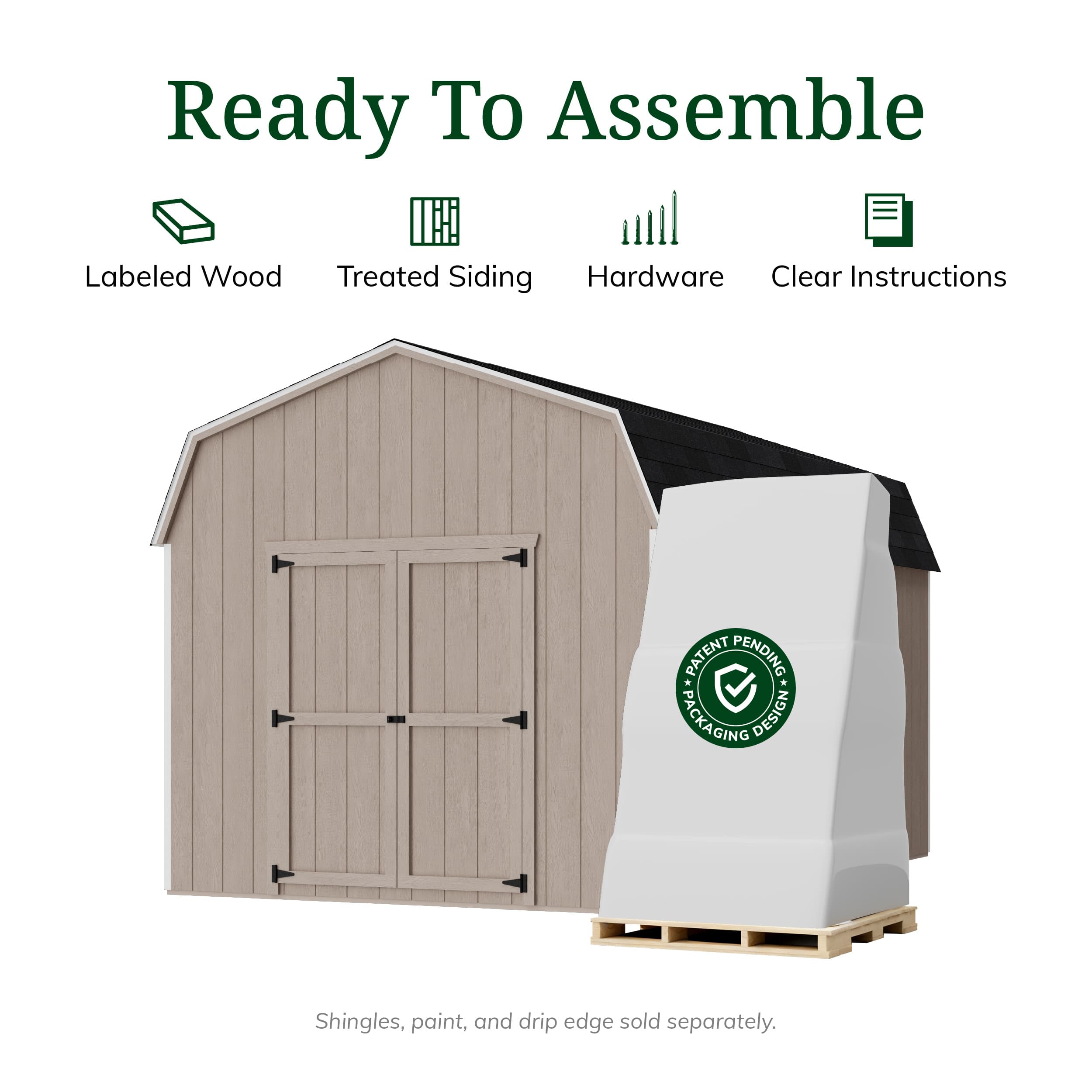 Value Gambrel 6' Barn Shed