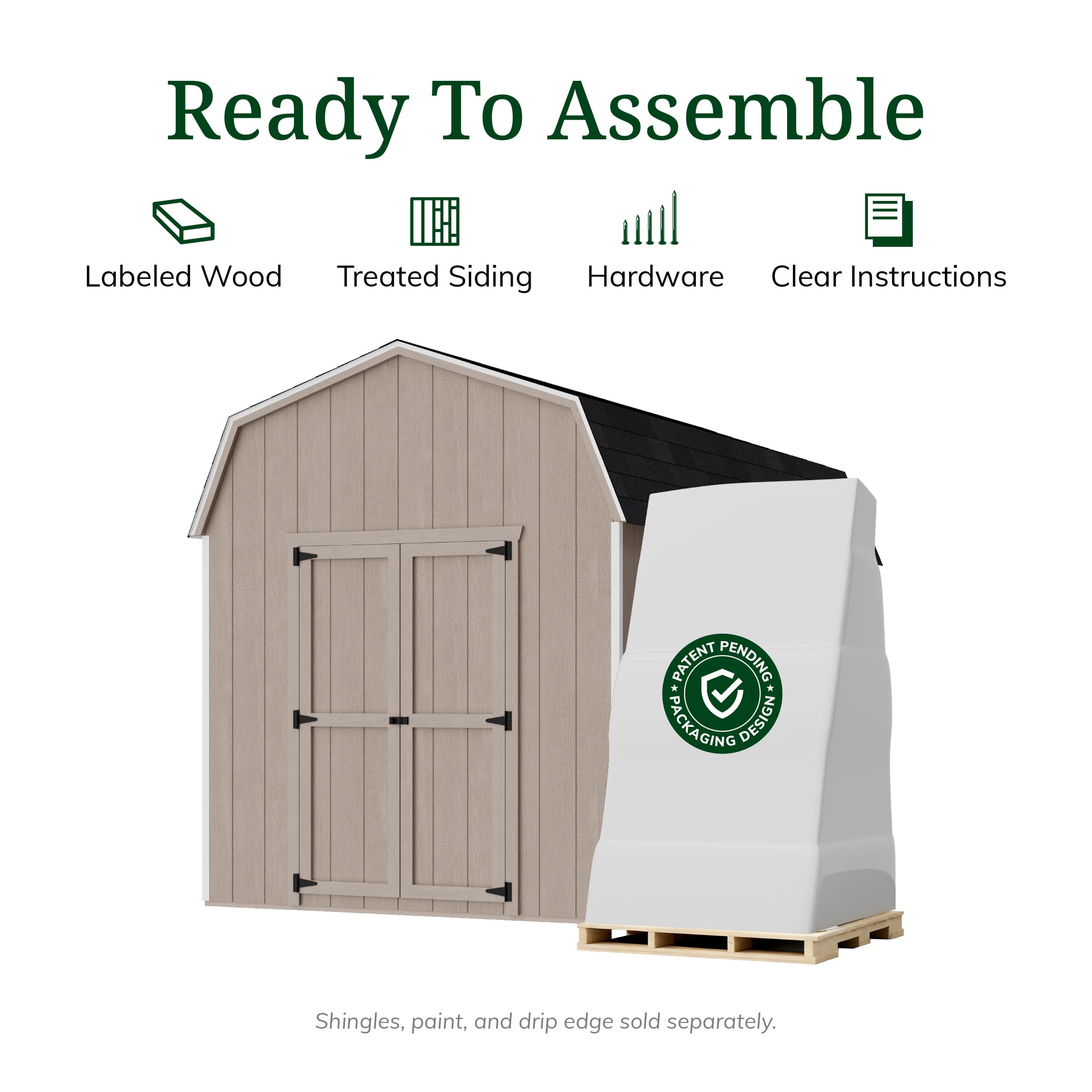 Value Gambrel 6' Barn Shed