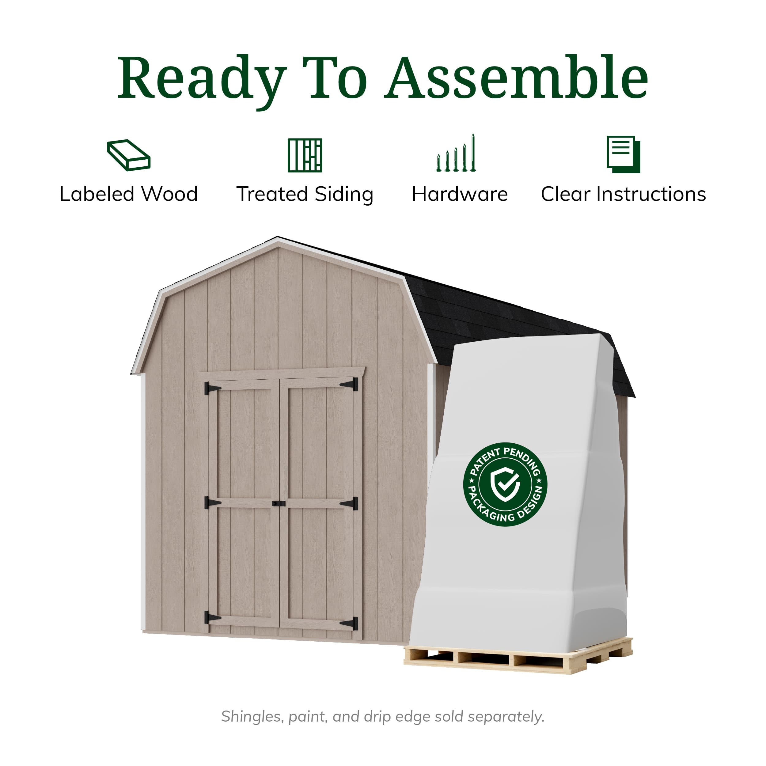 Value Gambrel 6' Barn Shed