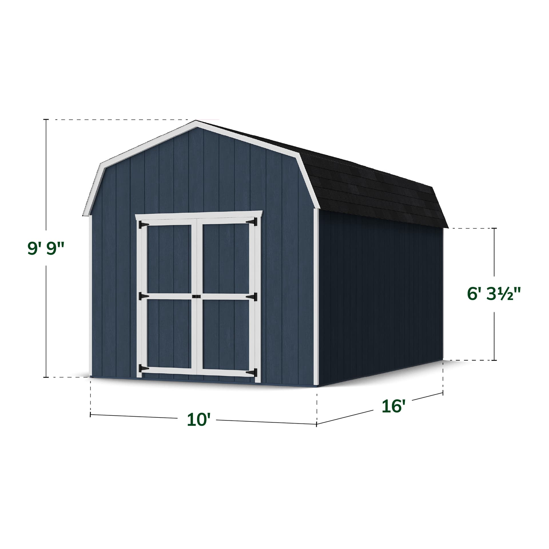 Value Gambrel 6' Barn Shed dimensions