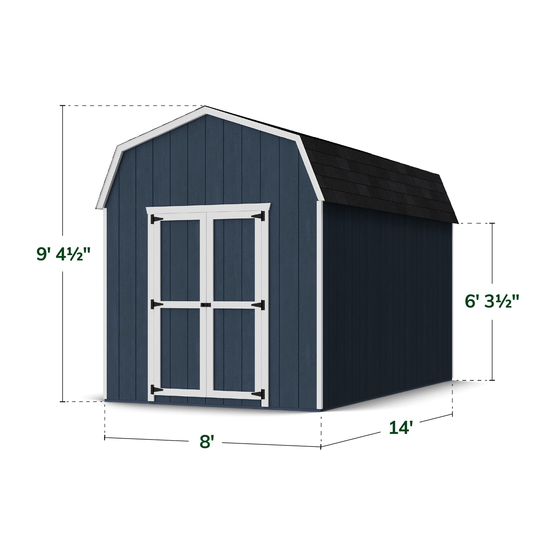 Value Gambrel 6' Barn Shed dimensions
