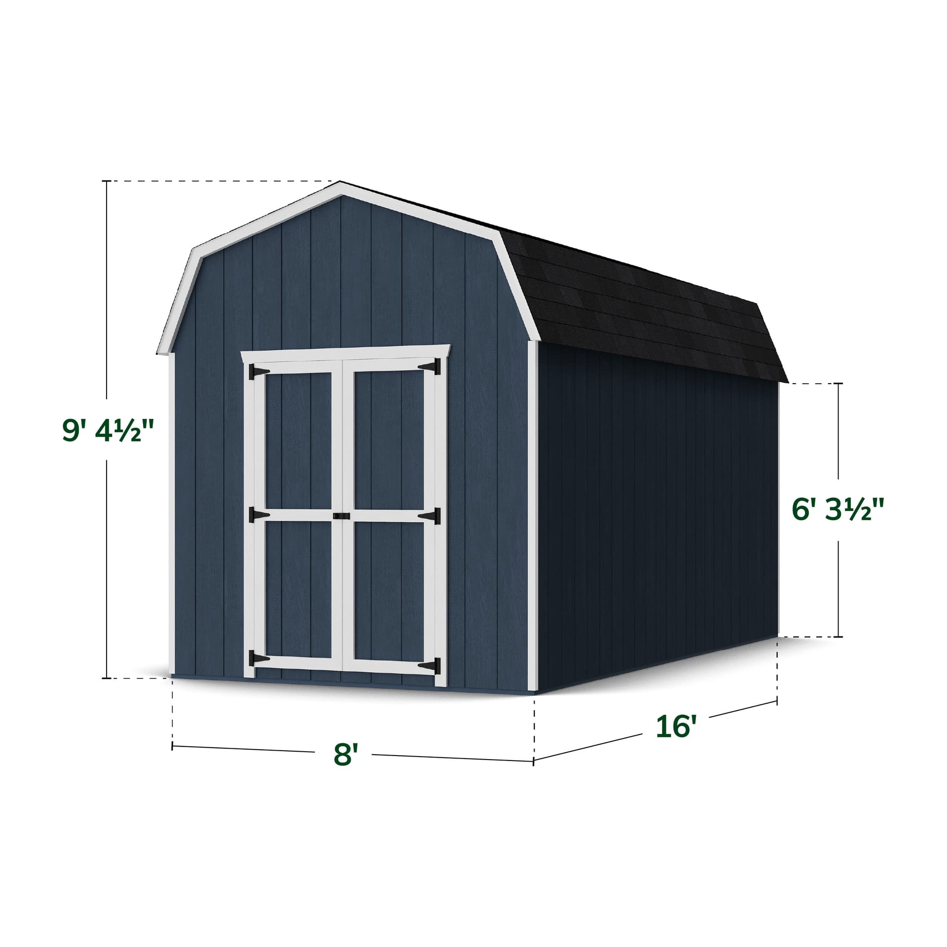 Value Gambrel 6' Barn Shed dimensions