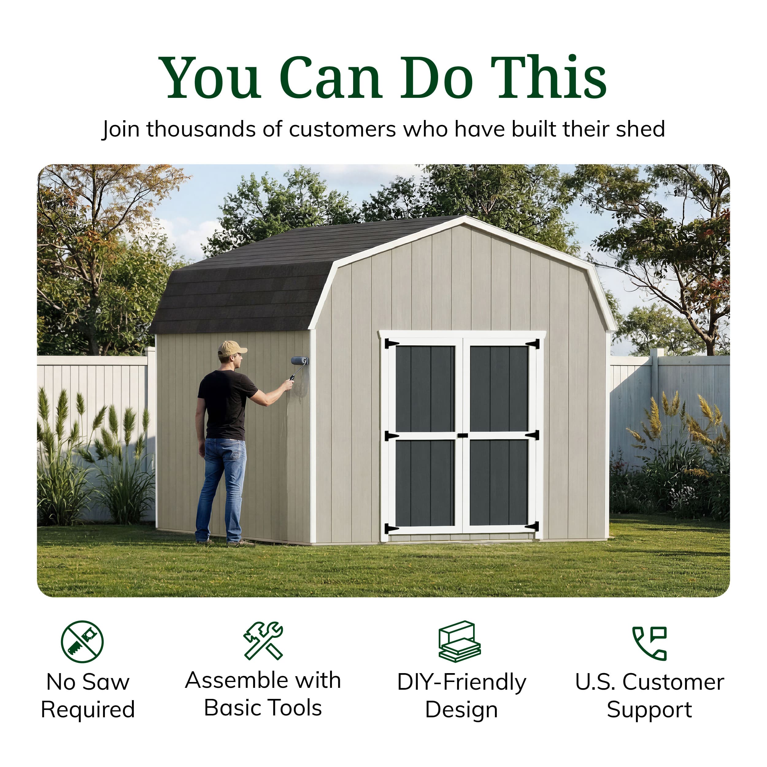 Value Gambrel 6' Barn Shed