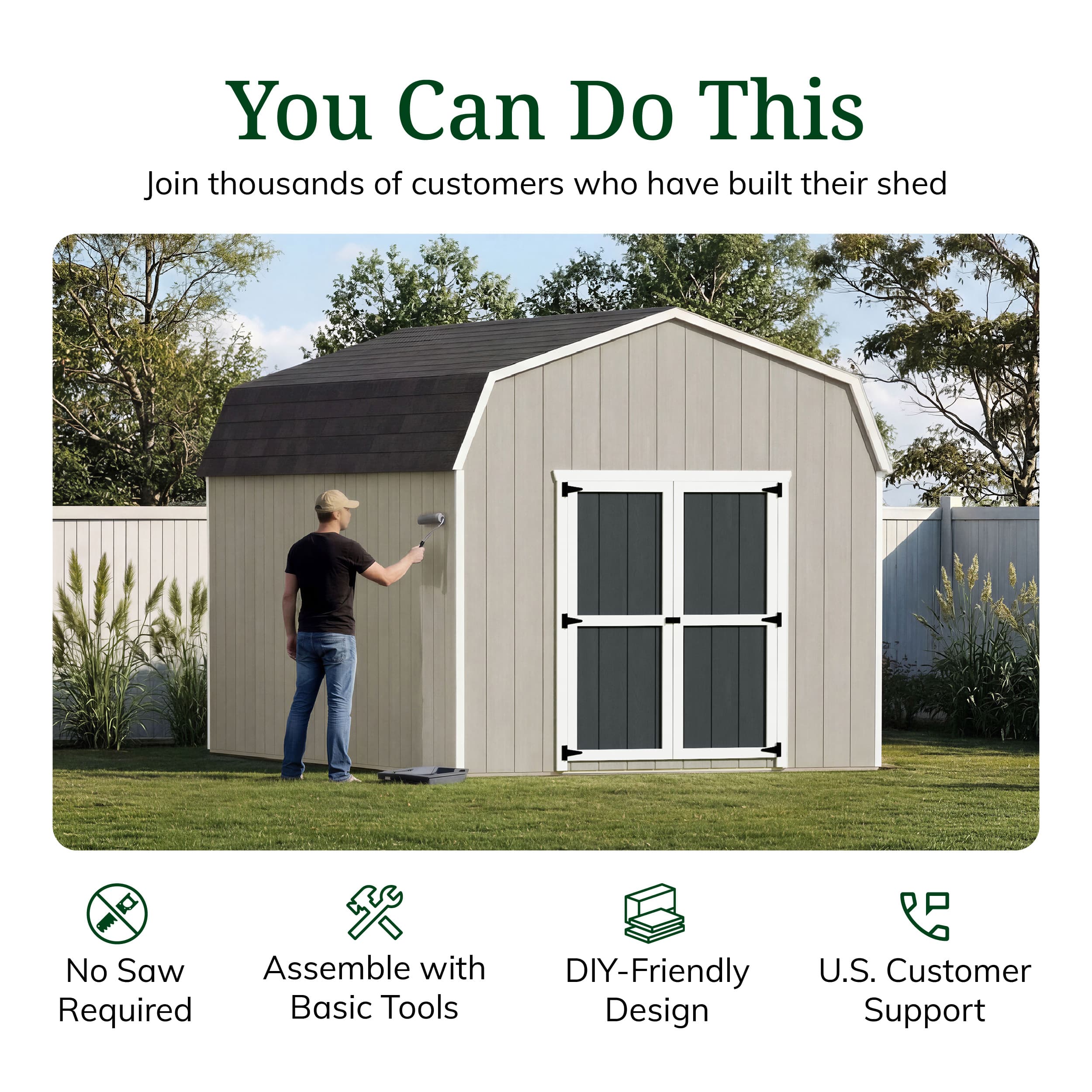 Value Gambrel 6' Barn Shed
